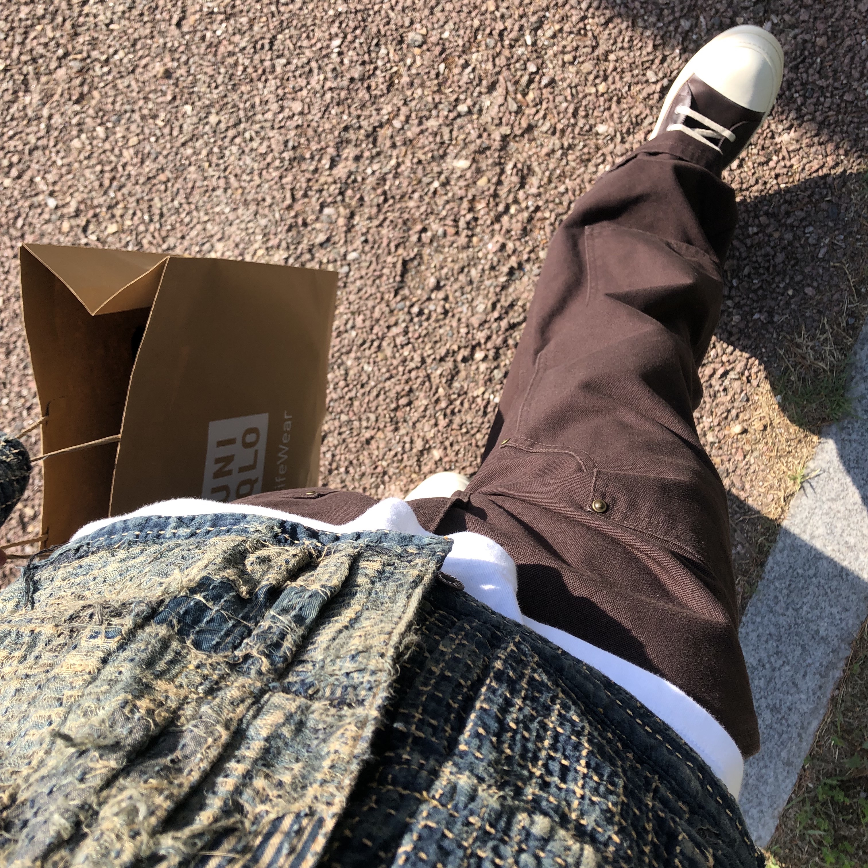 Kapital Boro Spring 1st Jacket Indigo, Rick Owens Lido Sneakers Black Milk 착용 스타일