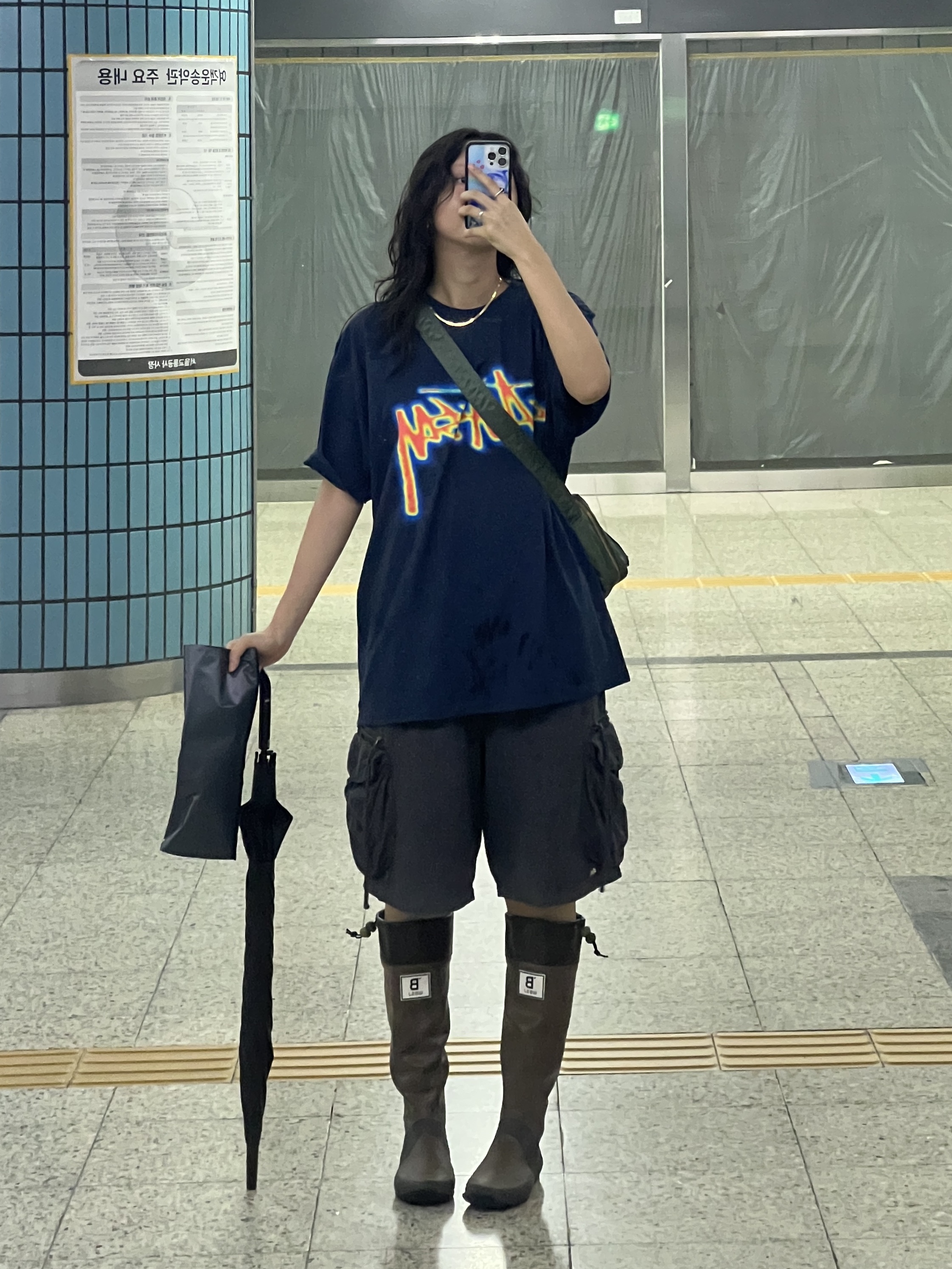 Stussy Thermal Stock T-Shirt Navy, Porter All New Tanker Sling Bag Zip Sage Green 착용 스타일