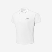 BORN TO WIN Muscle Fit Collar T-Shirts White