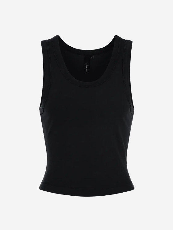 Entire Studios Women Cropped Tank Brunette - 24FW, Entire Studios Women Cropped Tank Washed Black - 24FW 착용 스타일 - 4