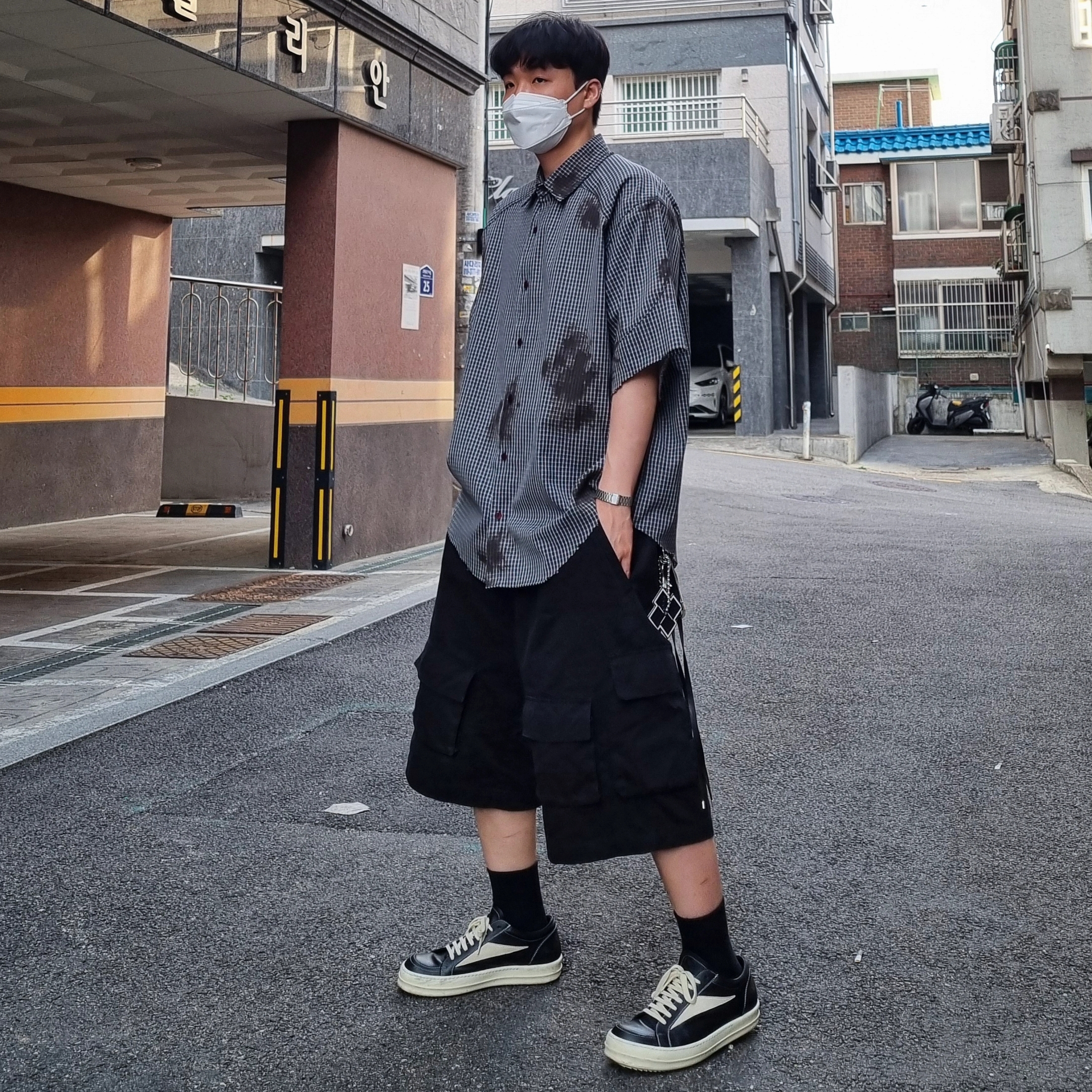 Rick Owens Vintage Sneakers Black 착용 스타일