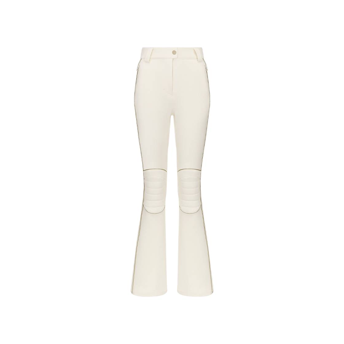 (W) Dior Dioralps Flared Ski Pants White Gold Tone Technical Stretch Fabric 상세 이미지 1