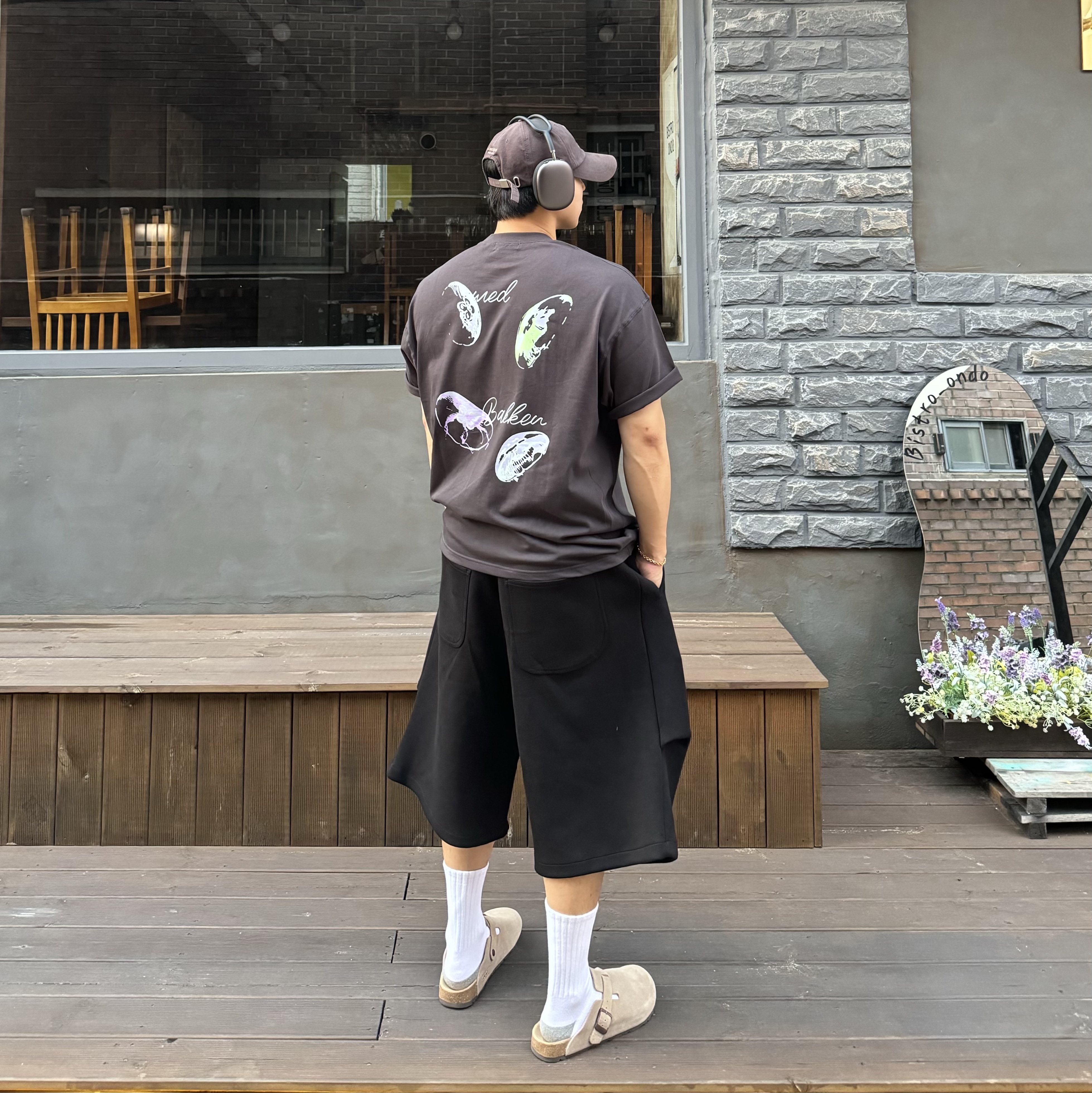 Nonnod Scuba Shorts Black, Apple AirPods Max Lightning Space Gray (Korean Ver.) 착용 스타일 - 3