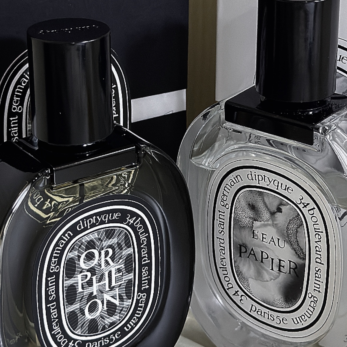 Diptyque Orpheon Eau De Parfum 75ml, Diptyque L'eau Papier Eau De Toilette 100ml 착용 스타일