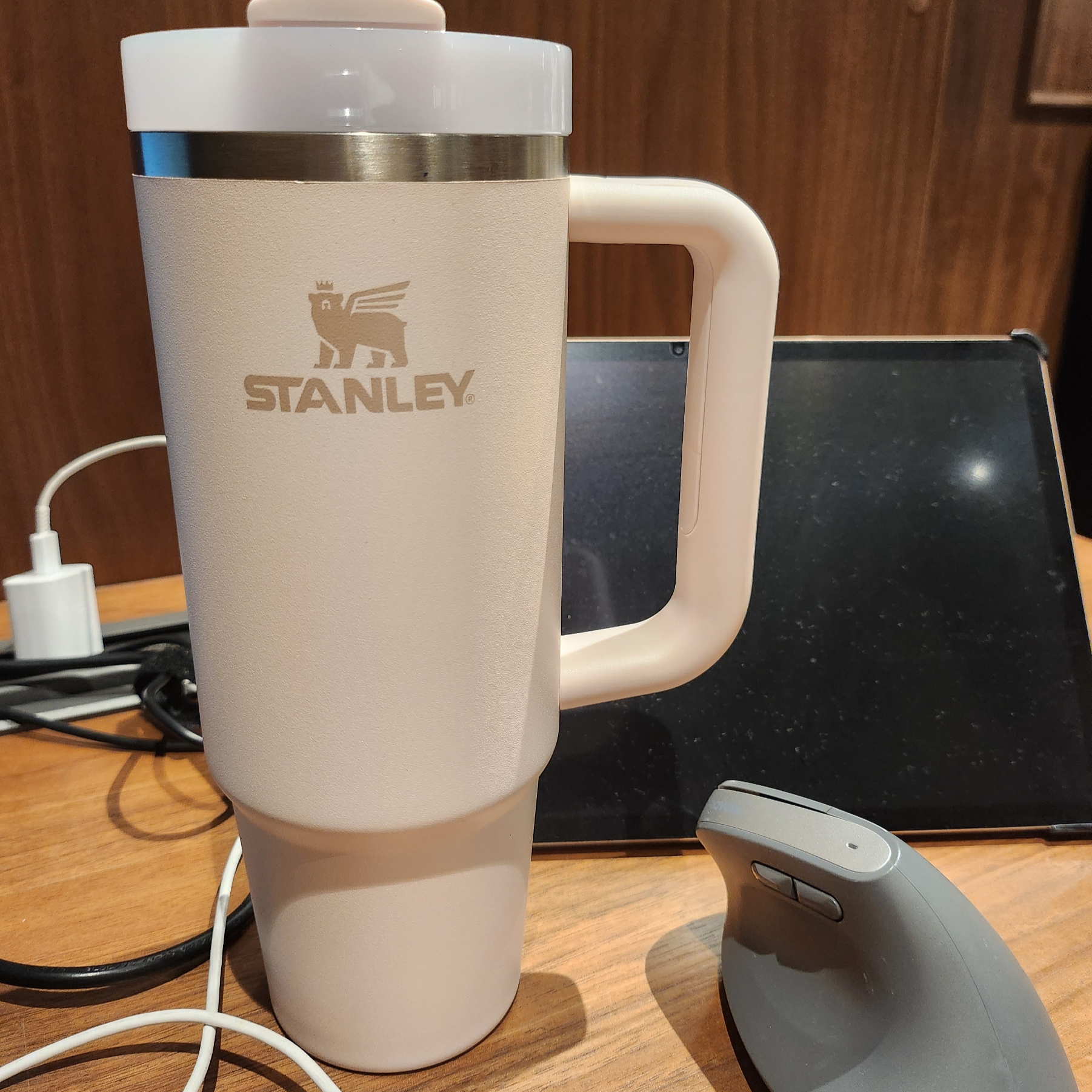 Stanley The Quencher H2.0 Flowstate Tumbler 887ml Rose Quartz 2.0 착용 스타일