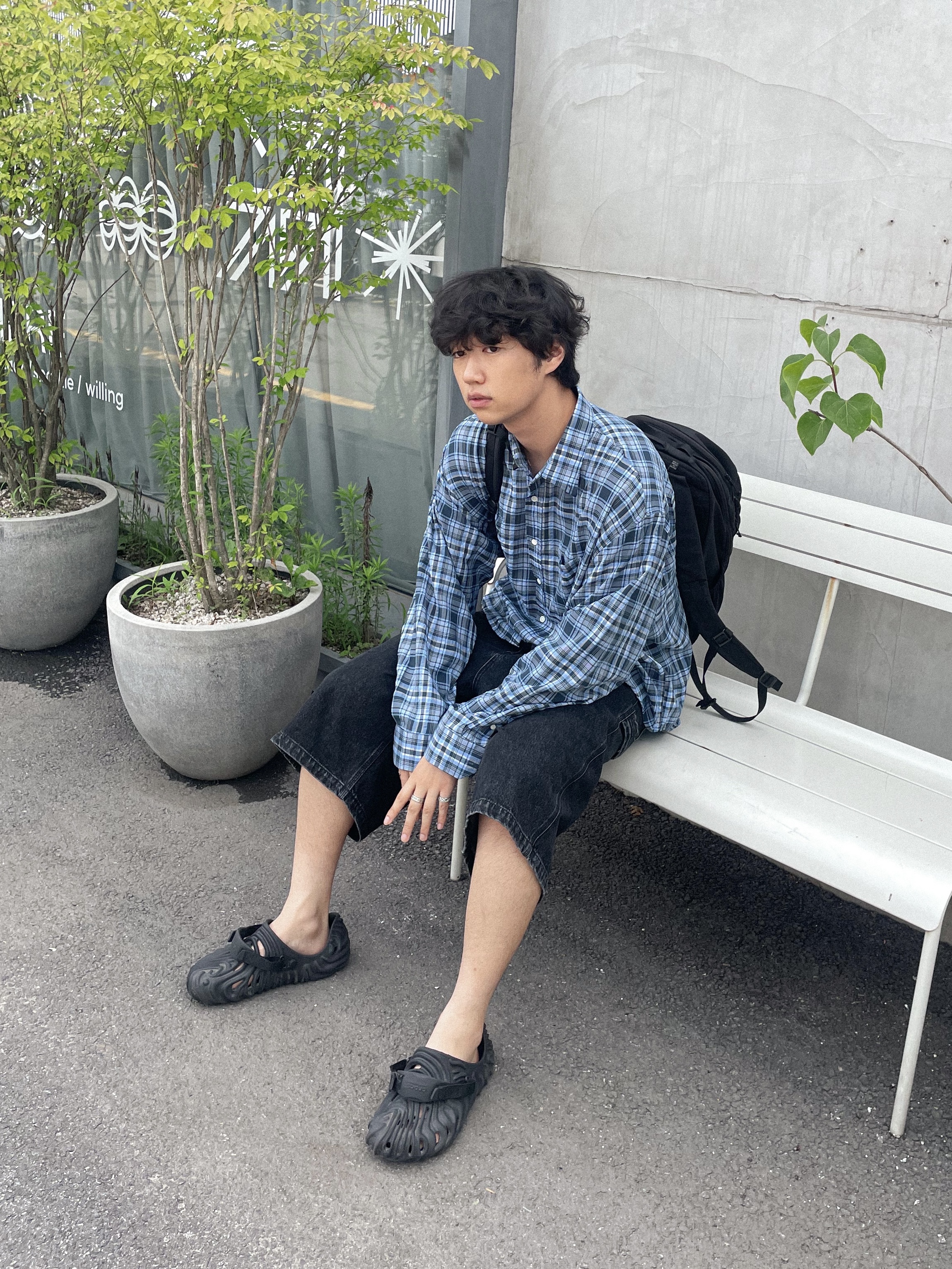 Crocs x Salehe Bembury Pollex Clog Sasquatch, Arc'teryx Mantis 32 Backpack Black 착용 스타일