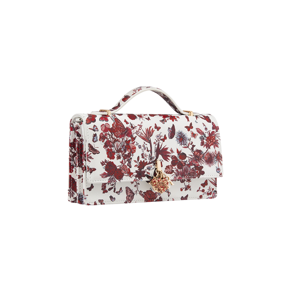 Dior Miss Dior Mini Bag White Red Le Coeurs Papillons Print 상세 이미지 2