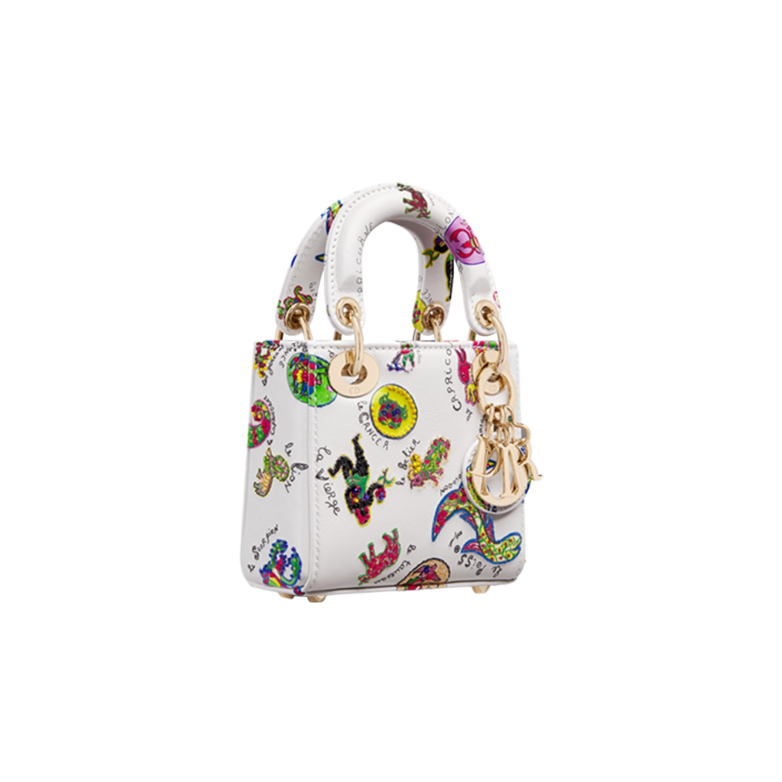 Dior Lady Micro Bag White Multicolor Dragon Zodiac Print Embroidery 상세 이미지 2