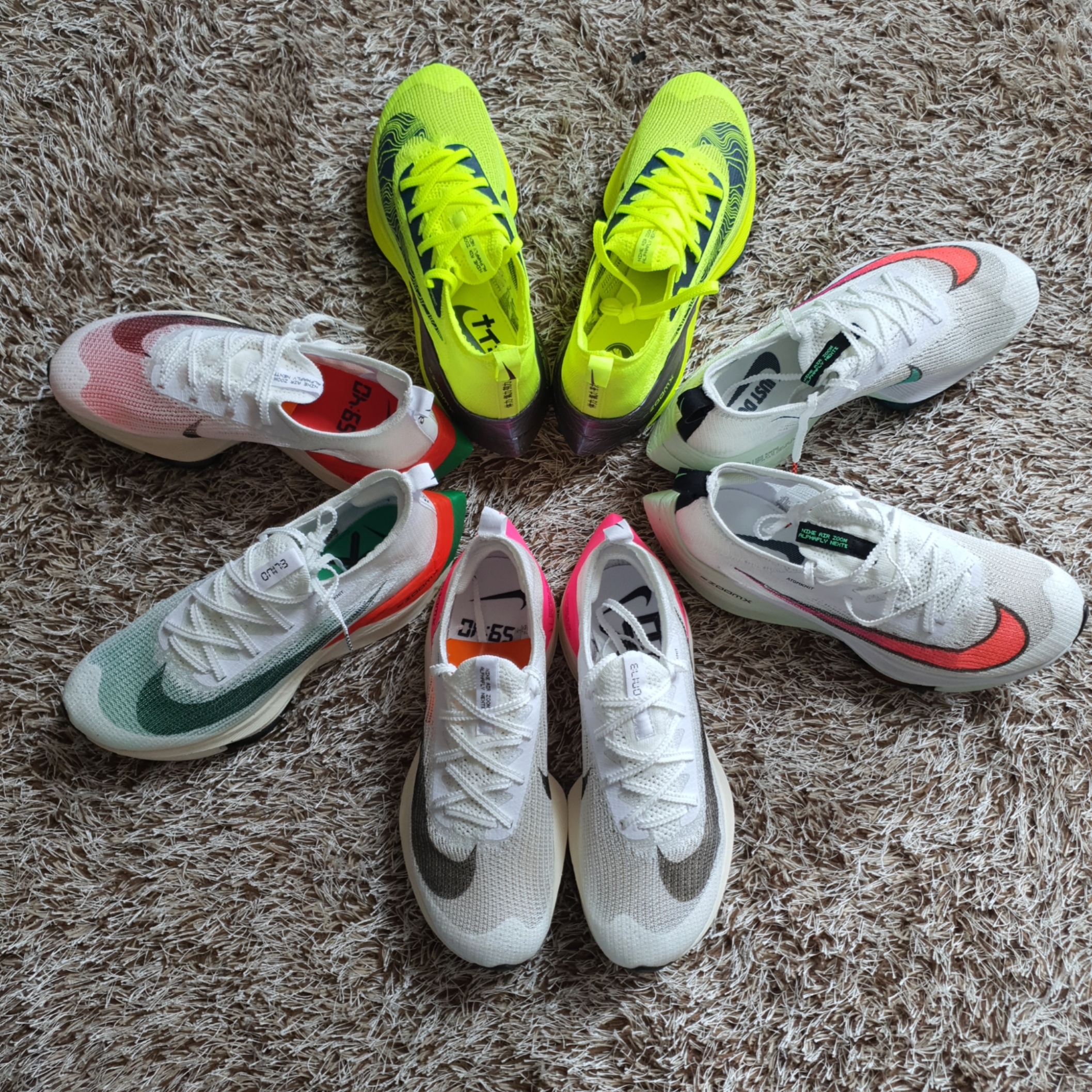 Nike Air Zoom Alphafly Next% Flyknit Volt, Nike Air Zoom Alphafly Next% Eliud Kipchoge Kenya 착용 스타일 - 2