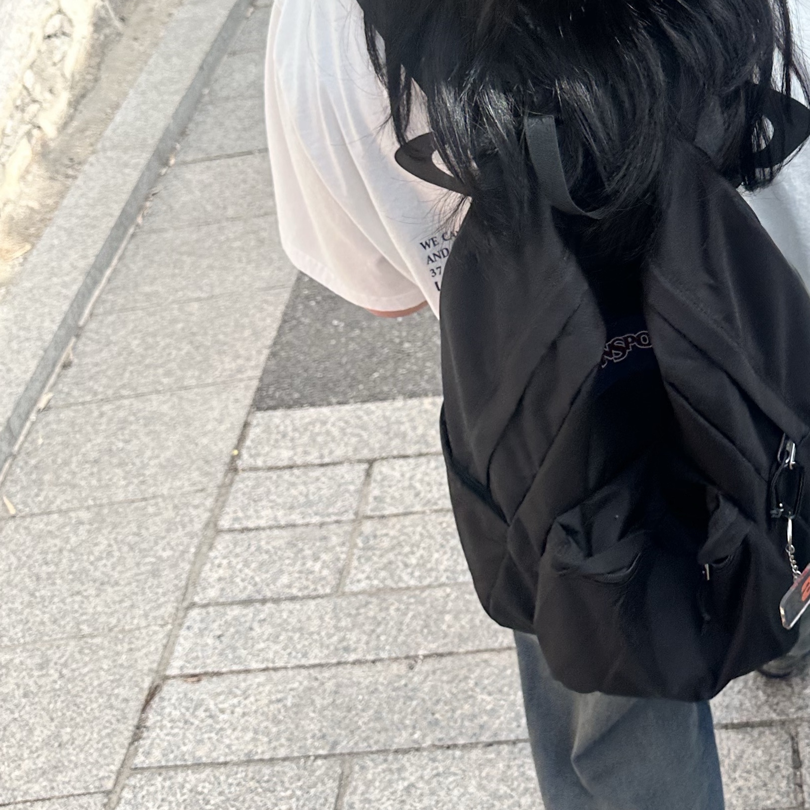 Jansport Superbreak Plus Backpack Black 착용 스타일