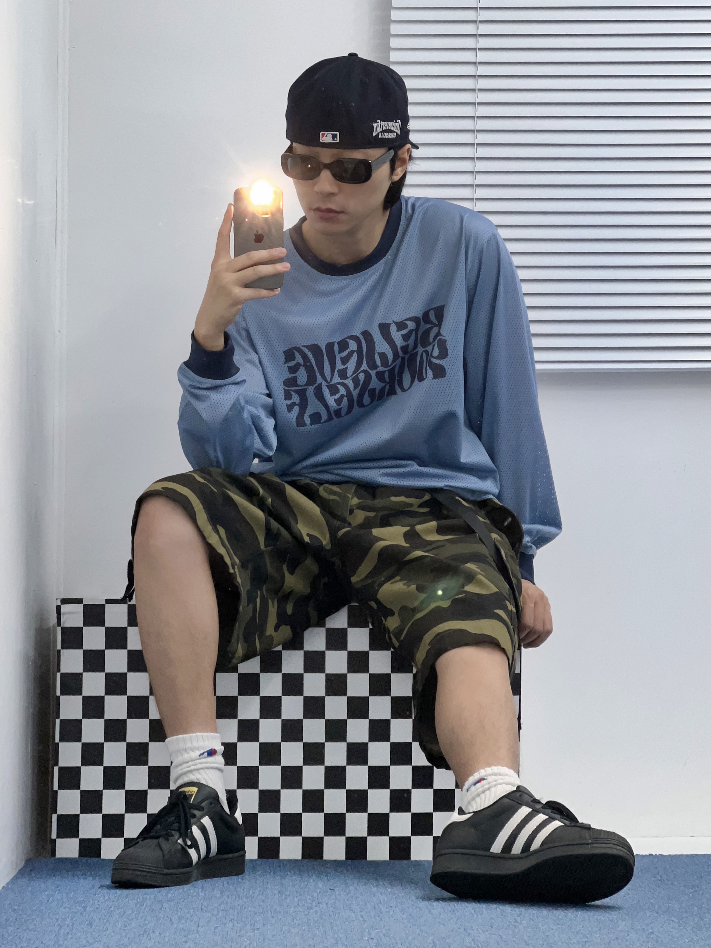 Adidas Superstar Core Black White, Thisisneverthat x New Era x MLB New York Yankees 59Fifty Classic Navy 착용 스타일 - 1