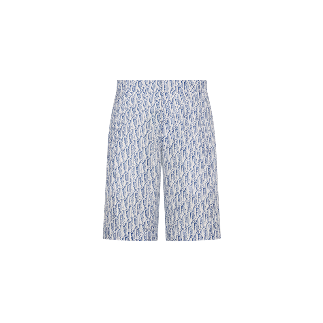 Dior Oblique Bermuda Shorts Blue Striped Silk Twill 상세 이미지 1