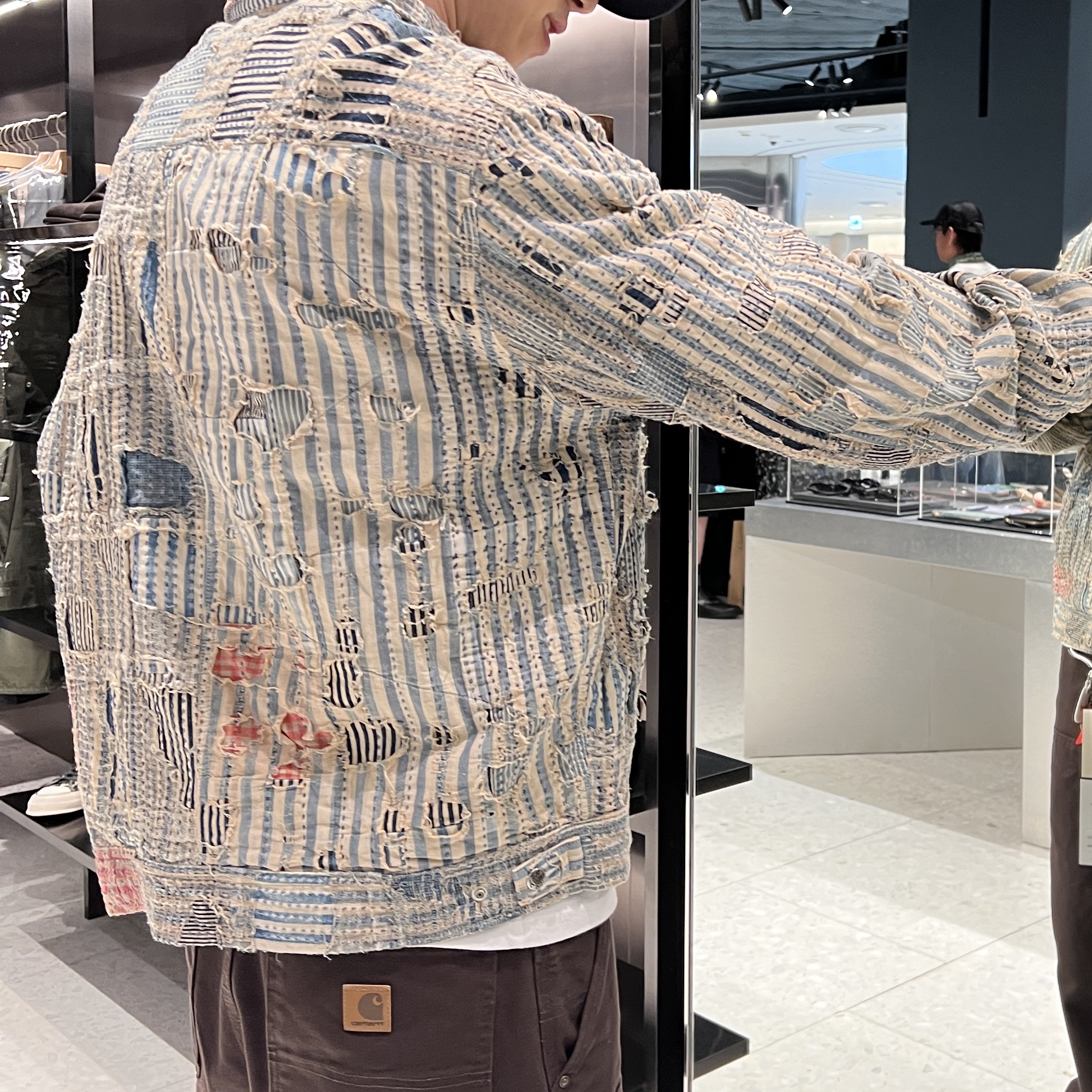Kapital Liberty Boro Zip Up Hickory 착용 스타일