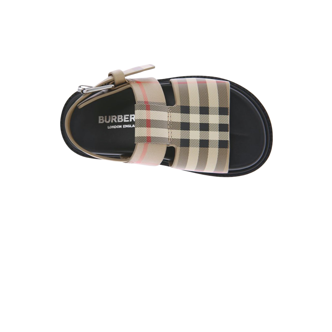 (키즈) 버버리 빈티지 체크 버클 스트랩 레더 샌들 아카이브 베이지((Kids) Burberry Vintage Check Buckle Strap Leather Sandal Archive Beige) - 2