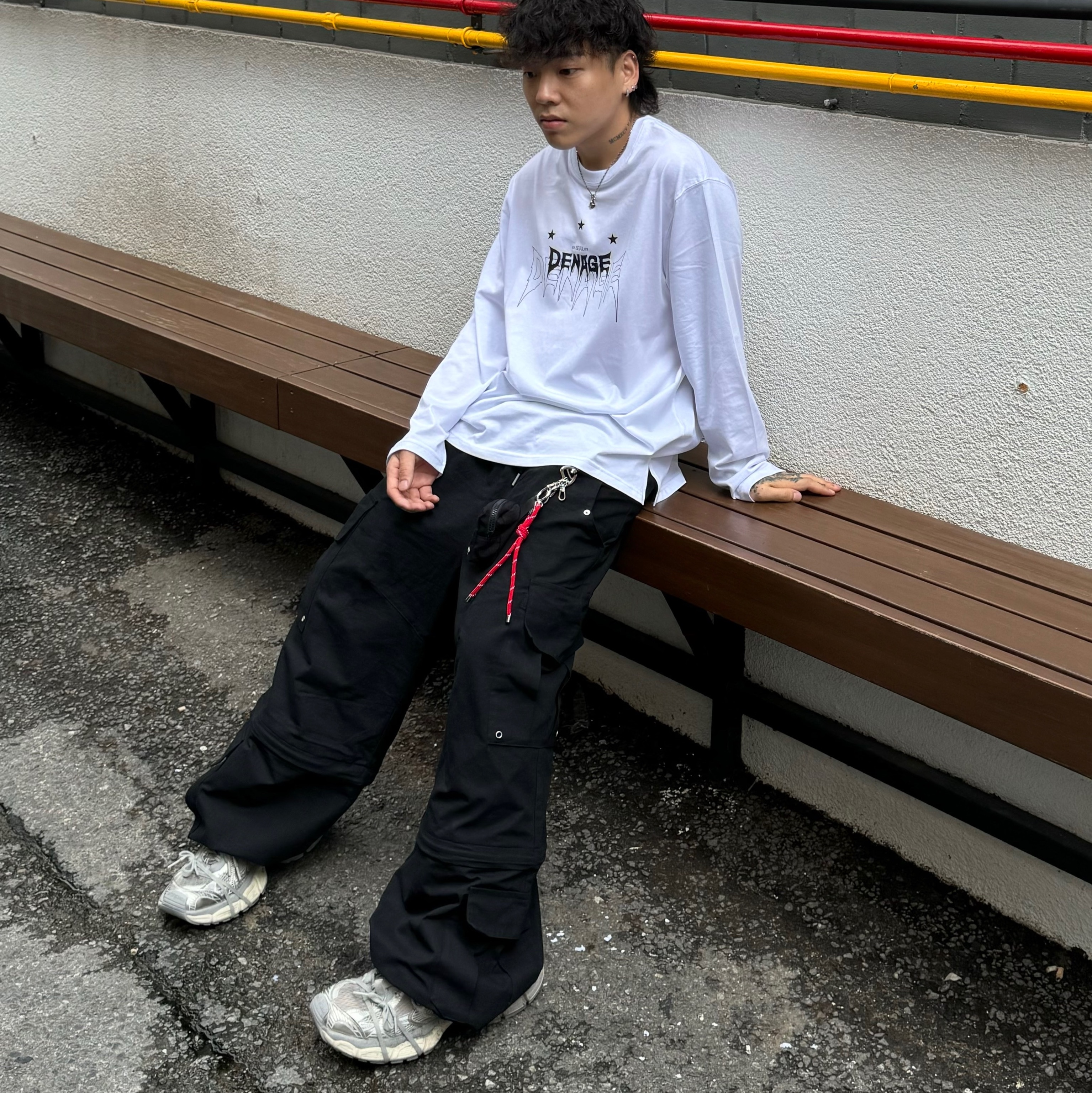 Balenciaga 3XL Sneakers Light Beige 착용 스타일 - 1