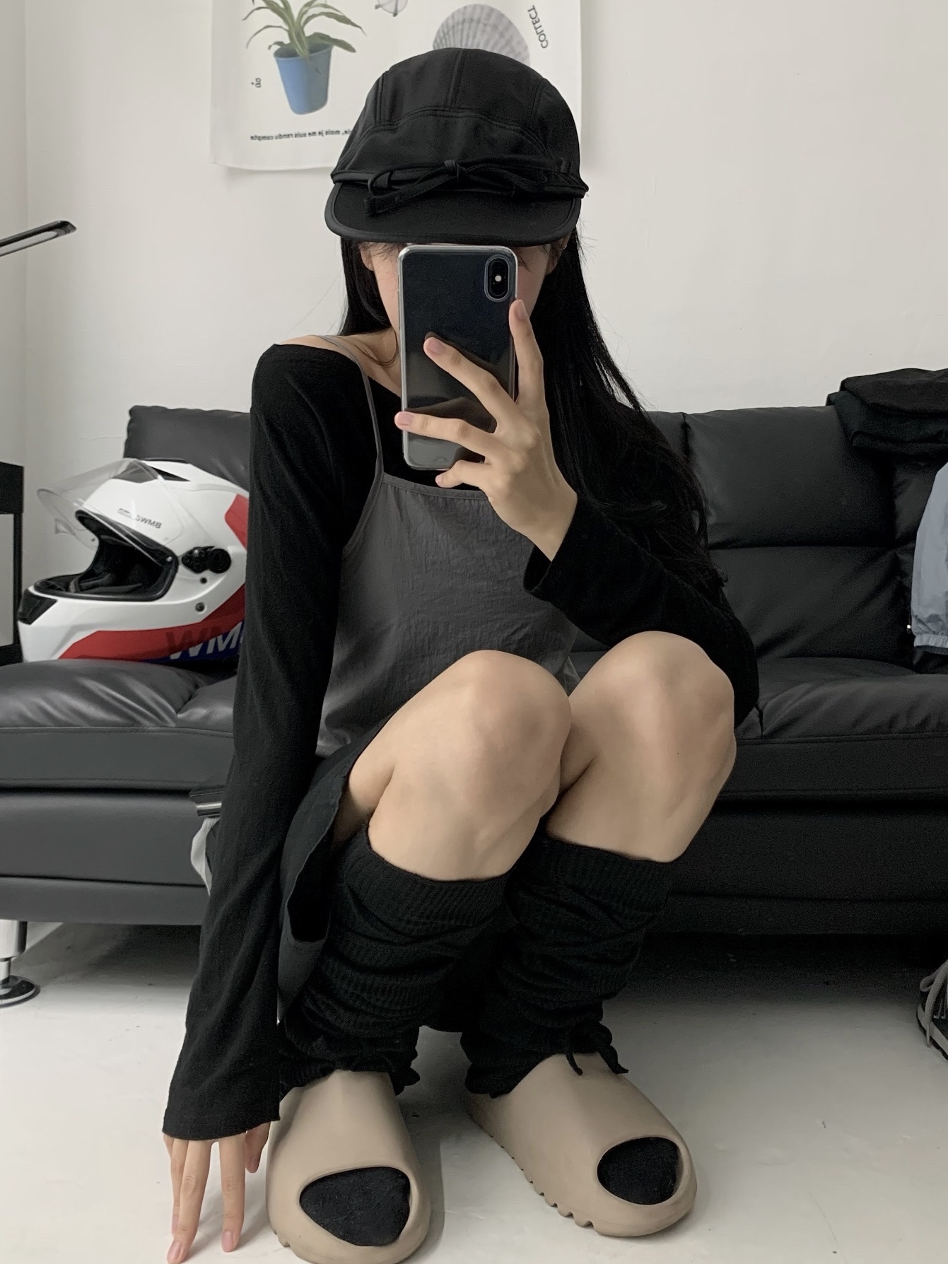 Adidas Yeezy Slide Bone, Adidas Yeezy Slide Bone 2022/2023 착용 스타일 - 1