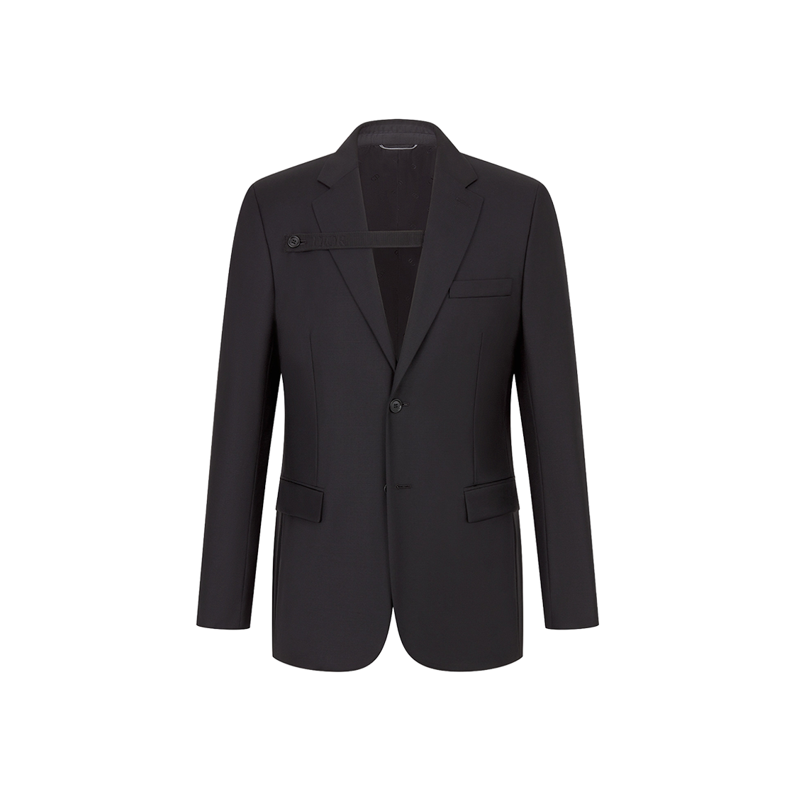 Dior Jacket With Button Placket Black Wool Twill 상세 이미지 1