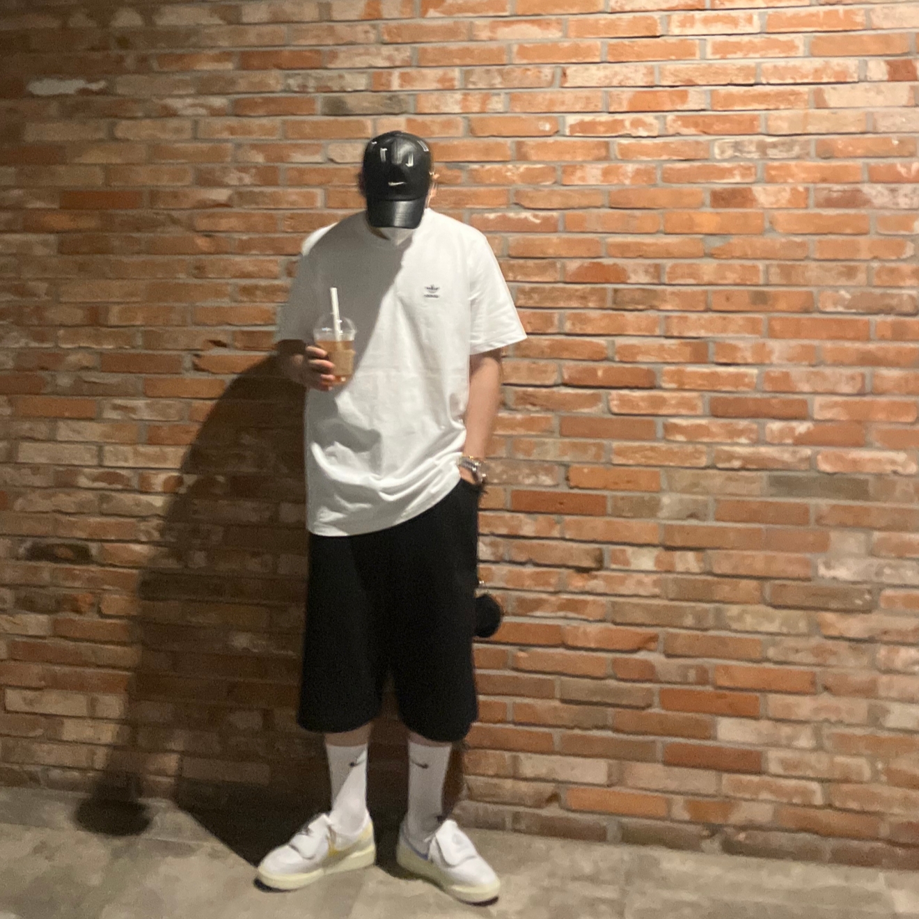 Nike x Peaceminusone Kwondo1 White, MJD Waffle Wide Carpenter Bermuda Pants Black 착용 스타일