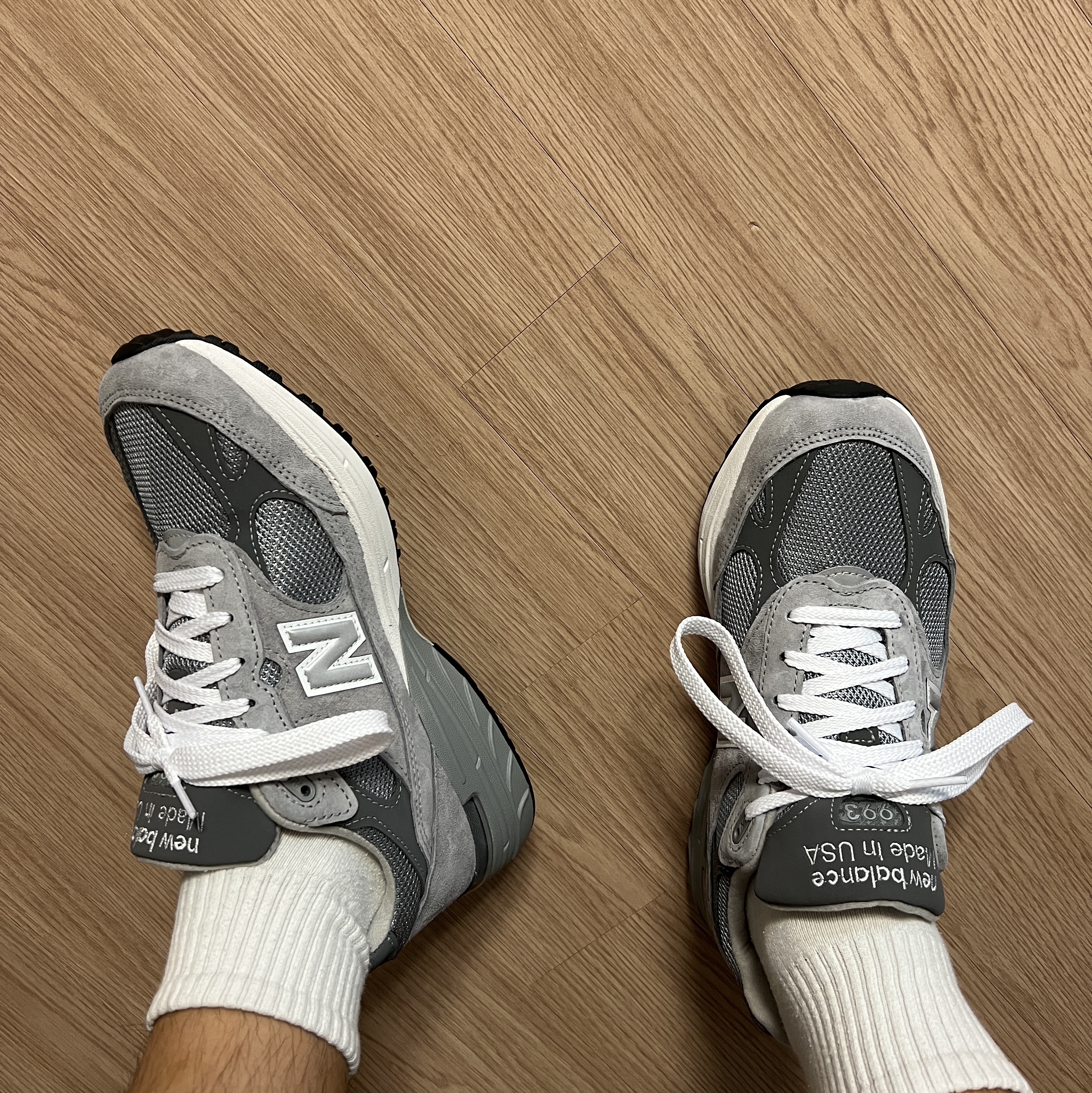 New Balance 993 Made in USA Grey - D Standard 착용 스타일