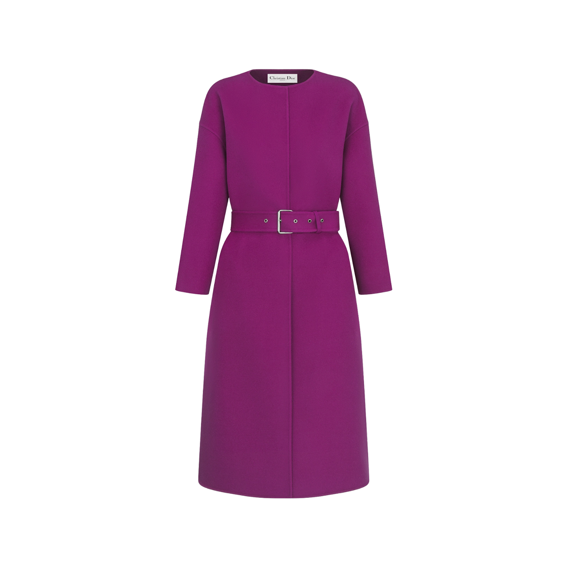 (W) Dior Coat With Belt Mulberry Double Sided Virgin Wool Cashmere Felt 상세 이미지 1