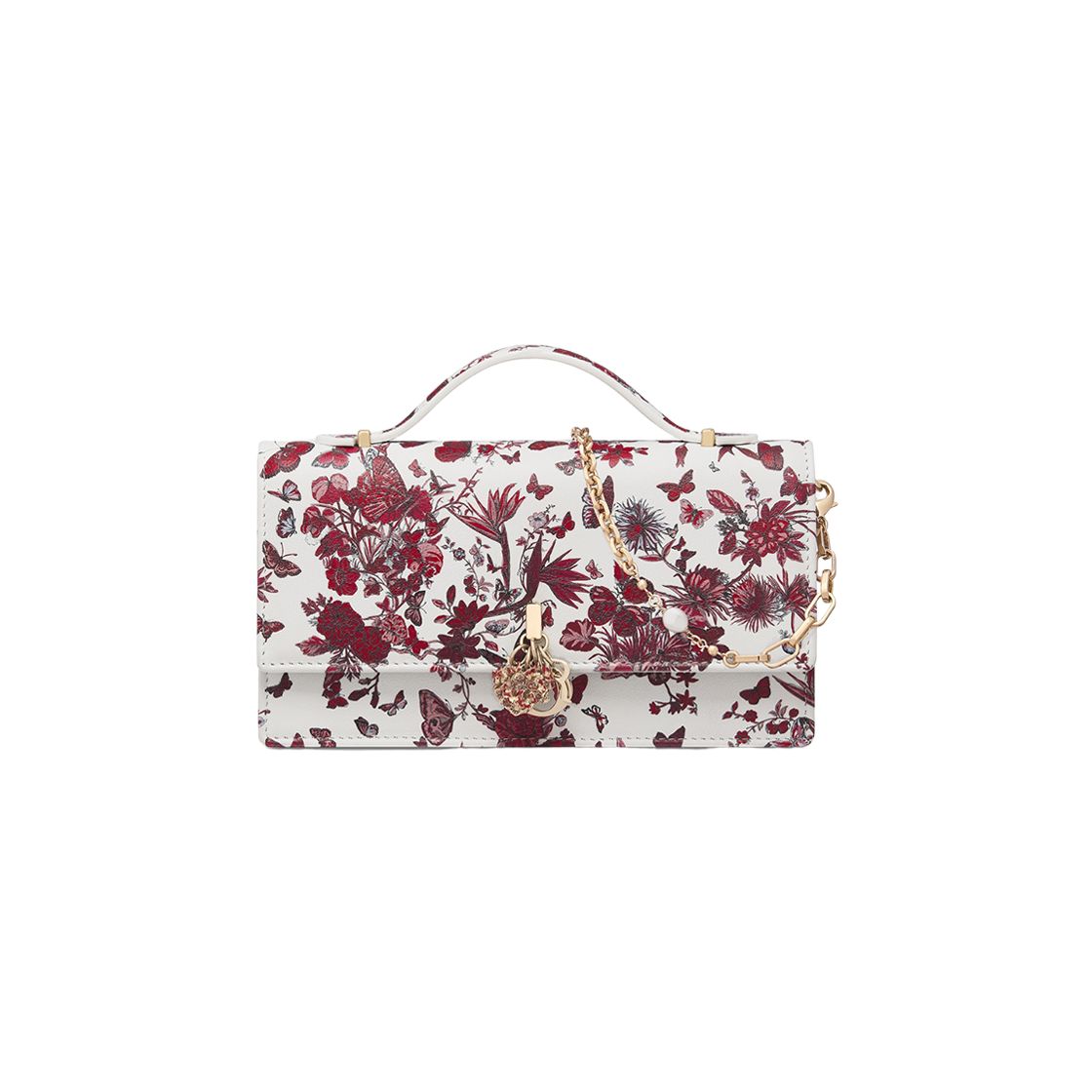 Dior Miss Dior Mini Bag White Red Le Coeurs Papillons Print 상세 이미지 1