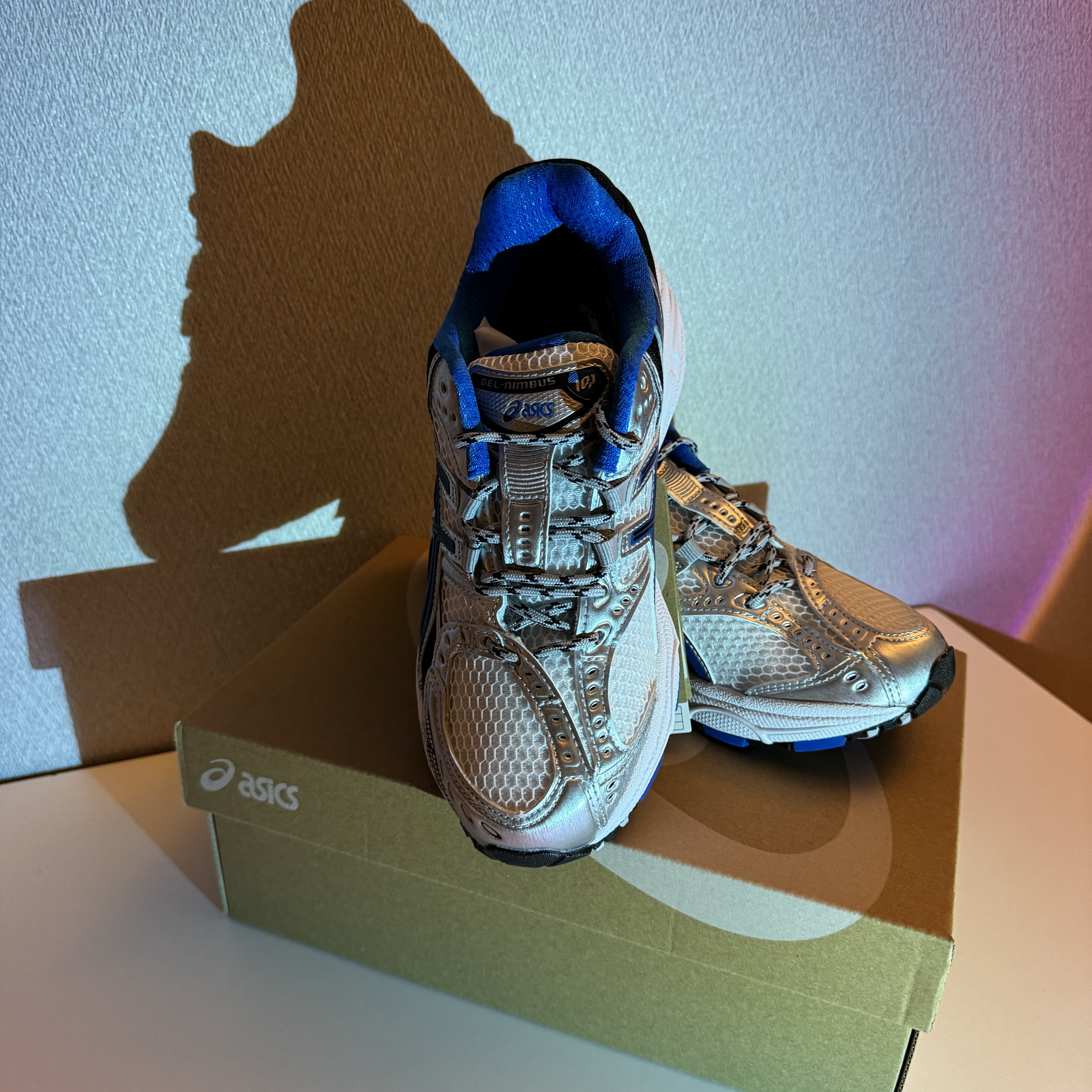 Asics Gel-Nimbus 10.1 White Directoire Blue 착용 스타일 - 2