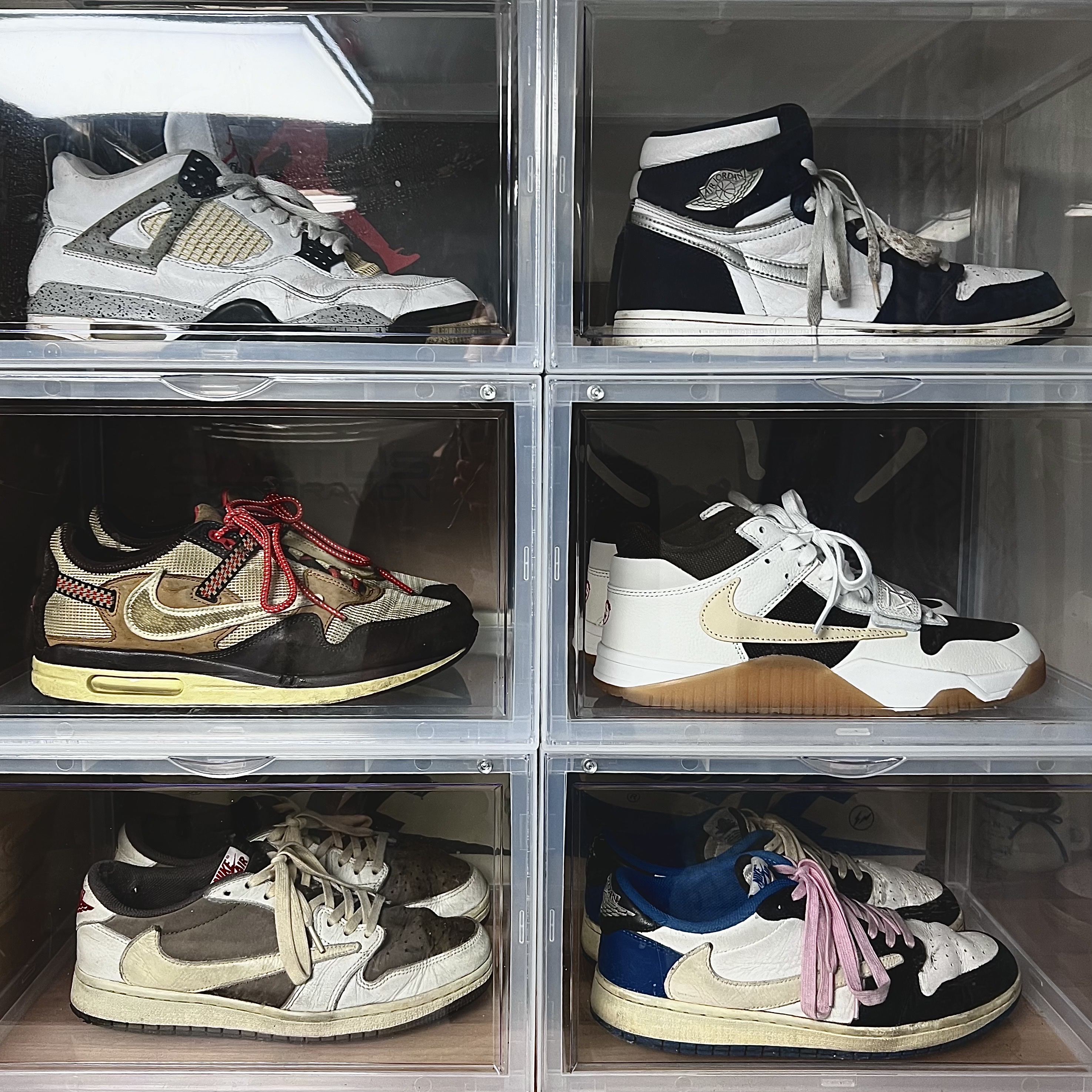 Jordan x Travis Scott Jumpman Jack TR Sail and Dark Mocha, Jordan 4 Retro OG White Cement 2016 착용 스타일 - 5