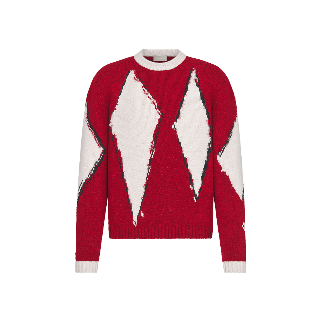 Dior Peter Doig Sweater Red Wool Blend Intarsia 상세 이미지 1