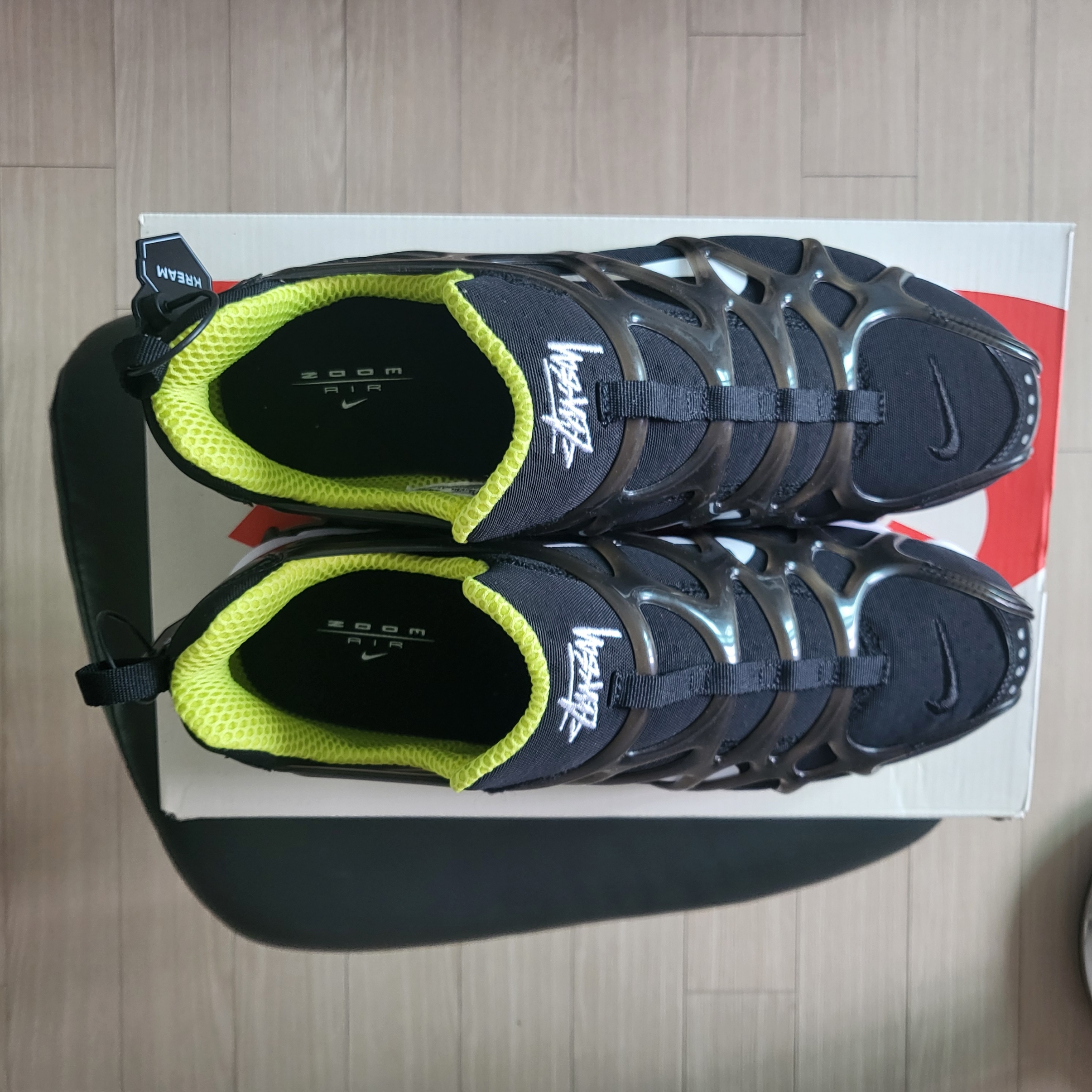 Nike x Stussy Air Zoom Spiridon Kukini Black 착용 스타일 - 2