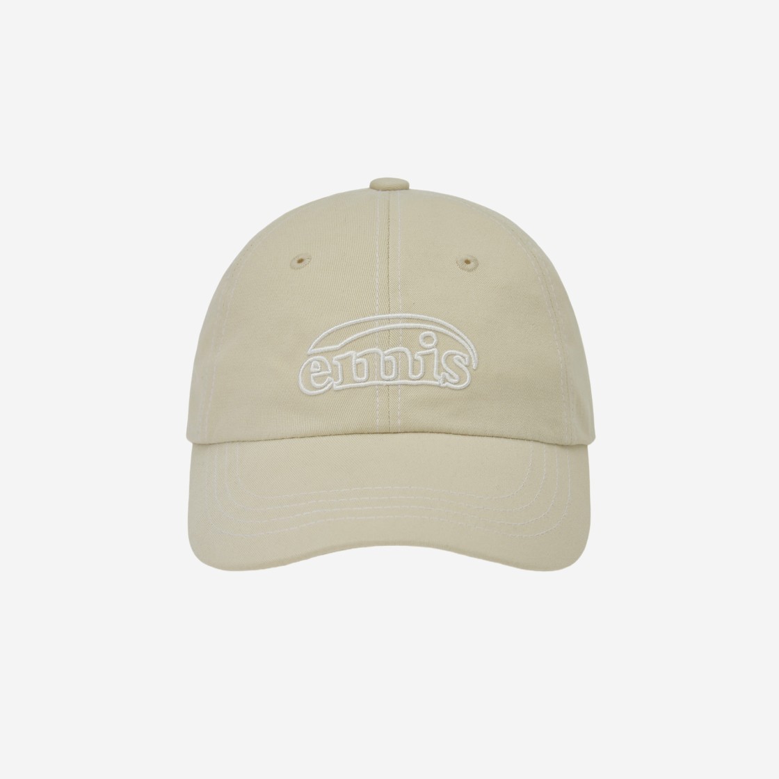 Emis White Stitch Ball Cap Light Beige 상세 이미지 1