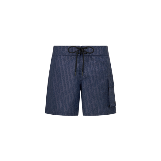 Dior Oblique Swim Shorts Navy Blue