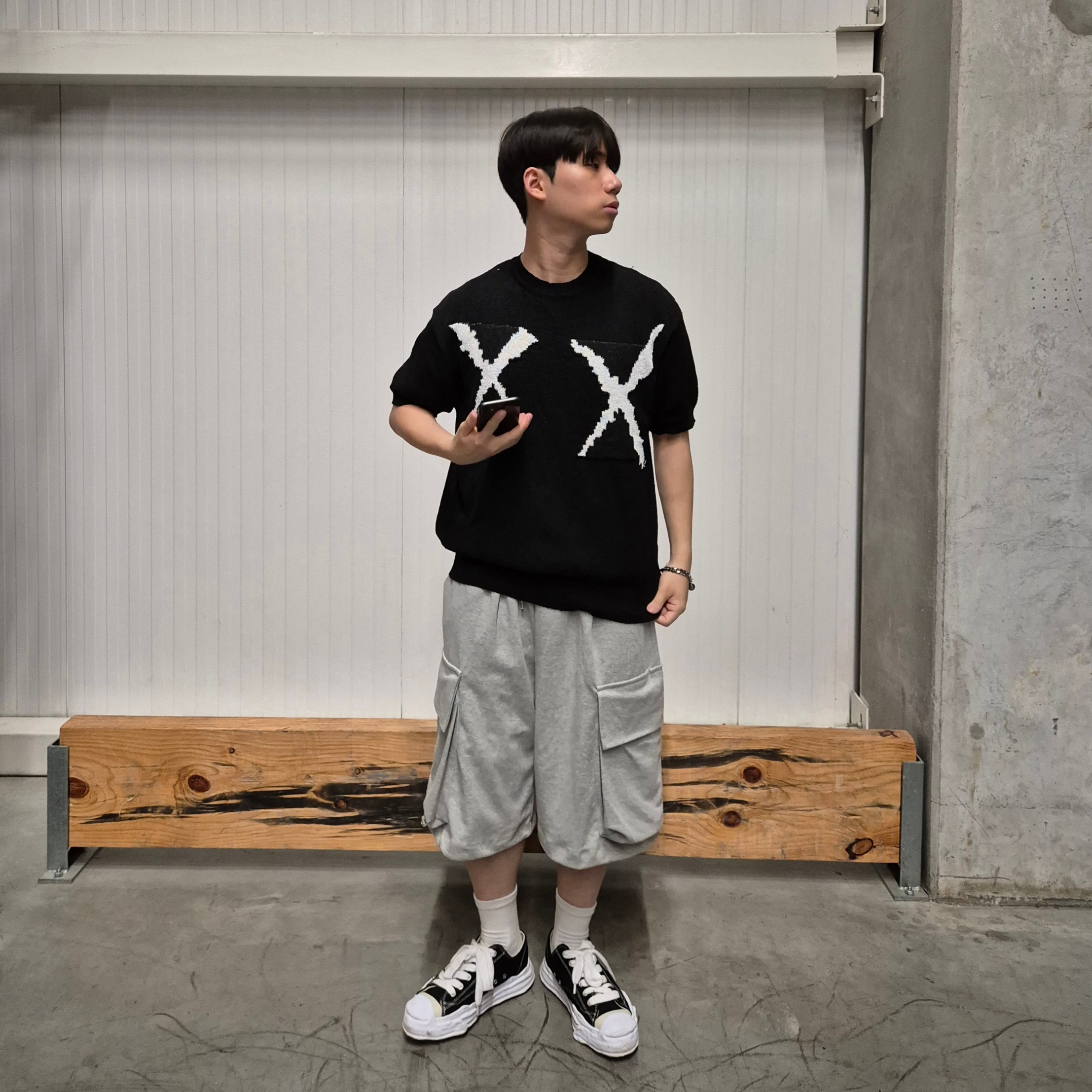 Maison Mihara Yasuhiro Peterson OG Sole Canvas Low Sneakers Black, Maison Mihara Yasuhiro Hank OG Sole Canvas Low-top Sneakers Black 착용 스타일 - 2