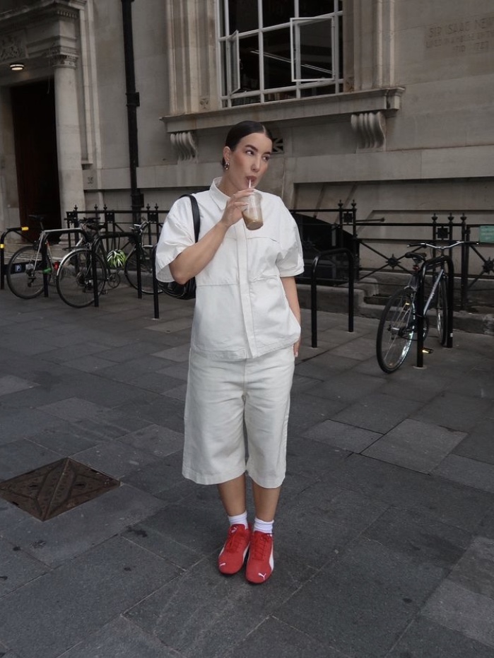 Entire Studios Cotton Duty Shirt Stormy - 24FW, Entire Studios Cellar Shorts Stormy - 24FW 착용 스타일 - 4