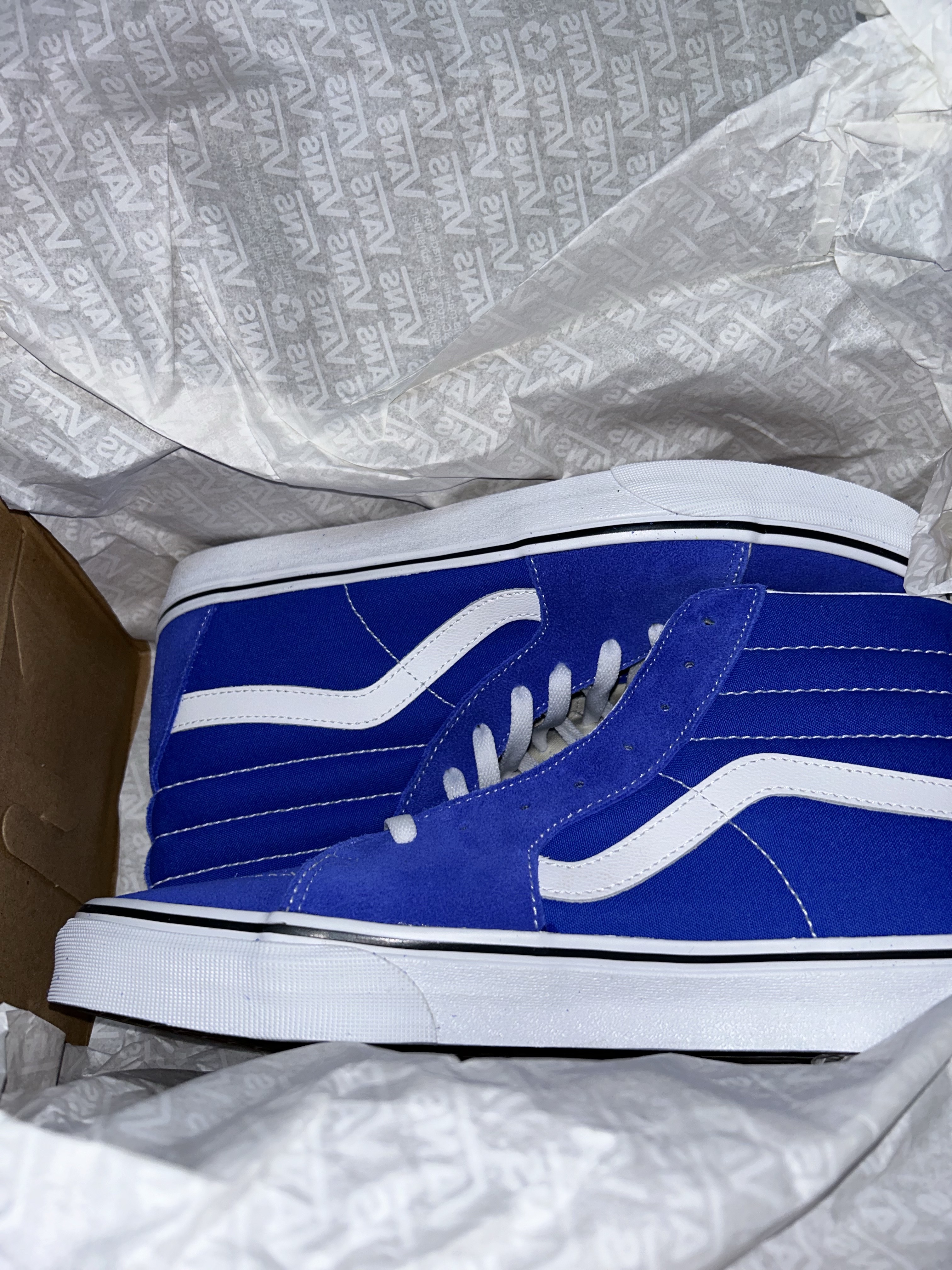 Vans Sk8-Hi Tri-tone Dazzling Blue 착용 스타일 - 6