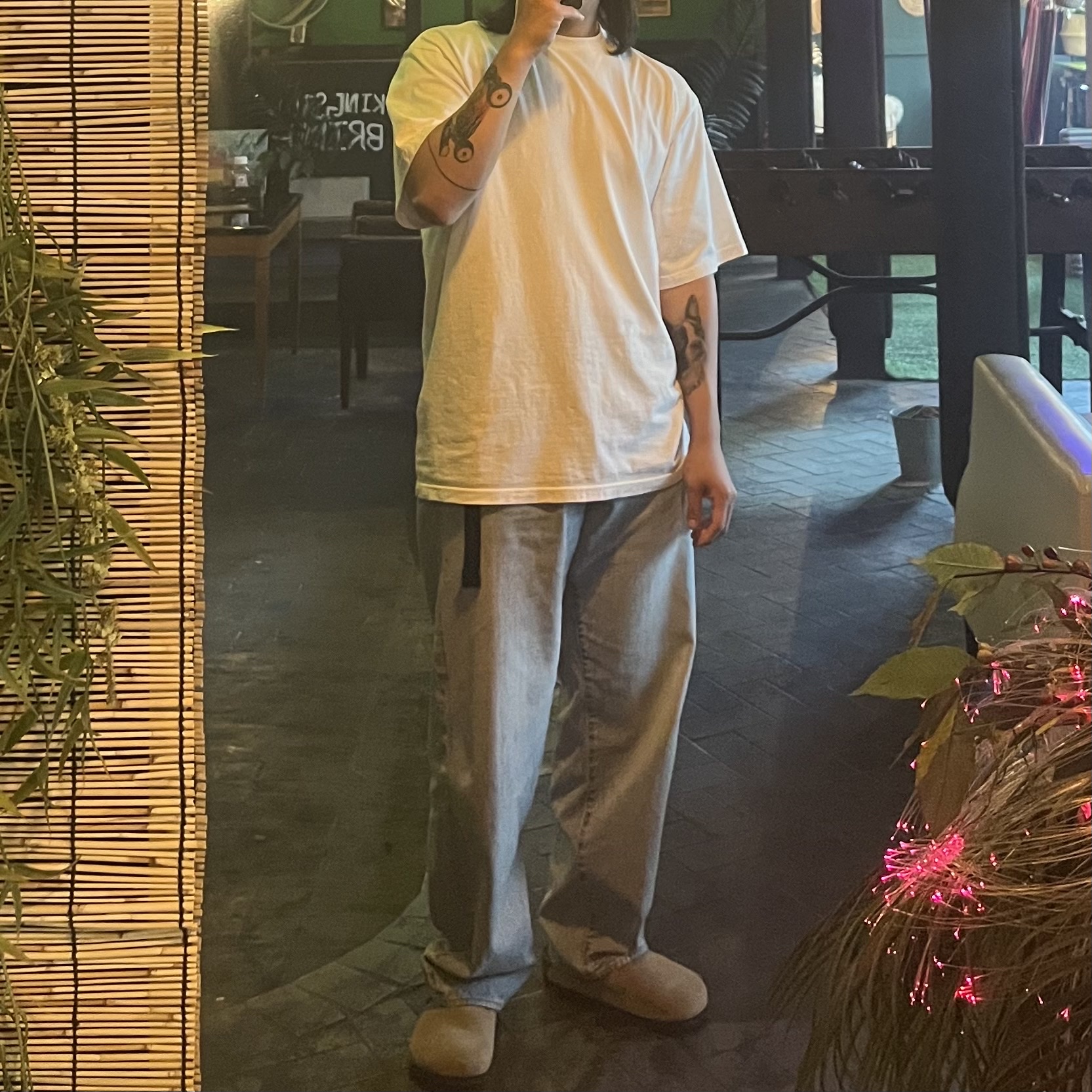 Comoli 5P Denim Pants Bleach - 23SS, Birkenstock Boston Soft Footbed Taupe - Regular 착용 스타일