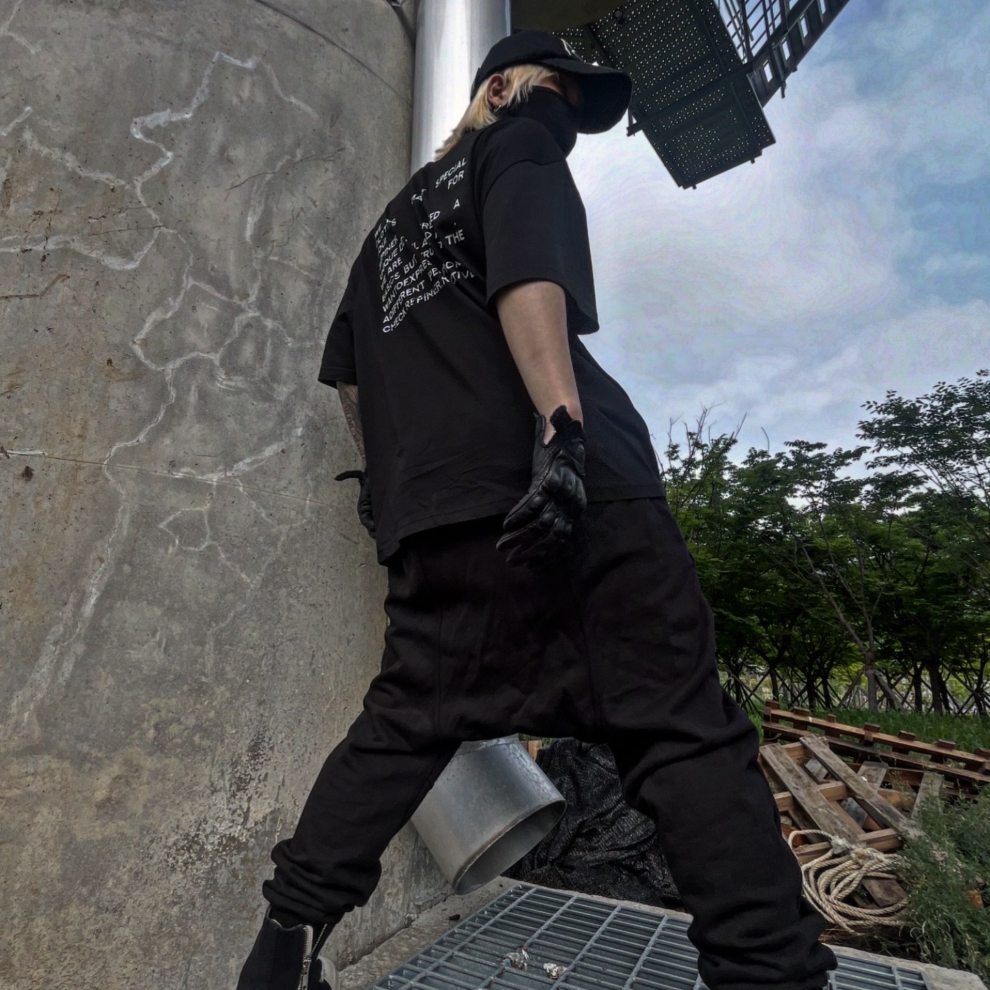 Rick Owens Drkshdw Calf Leather Penta Sneakers Black Milk White 착용 스타일 - 1