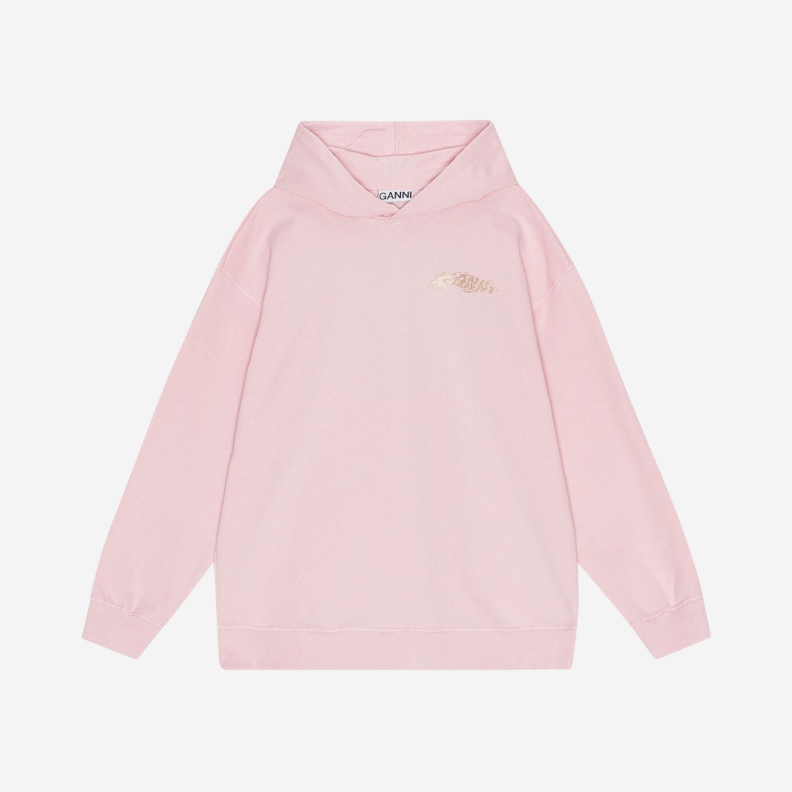 (W) Ganni Isoli Oversized Hoodie Chalk Pink 상세 이미지 1