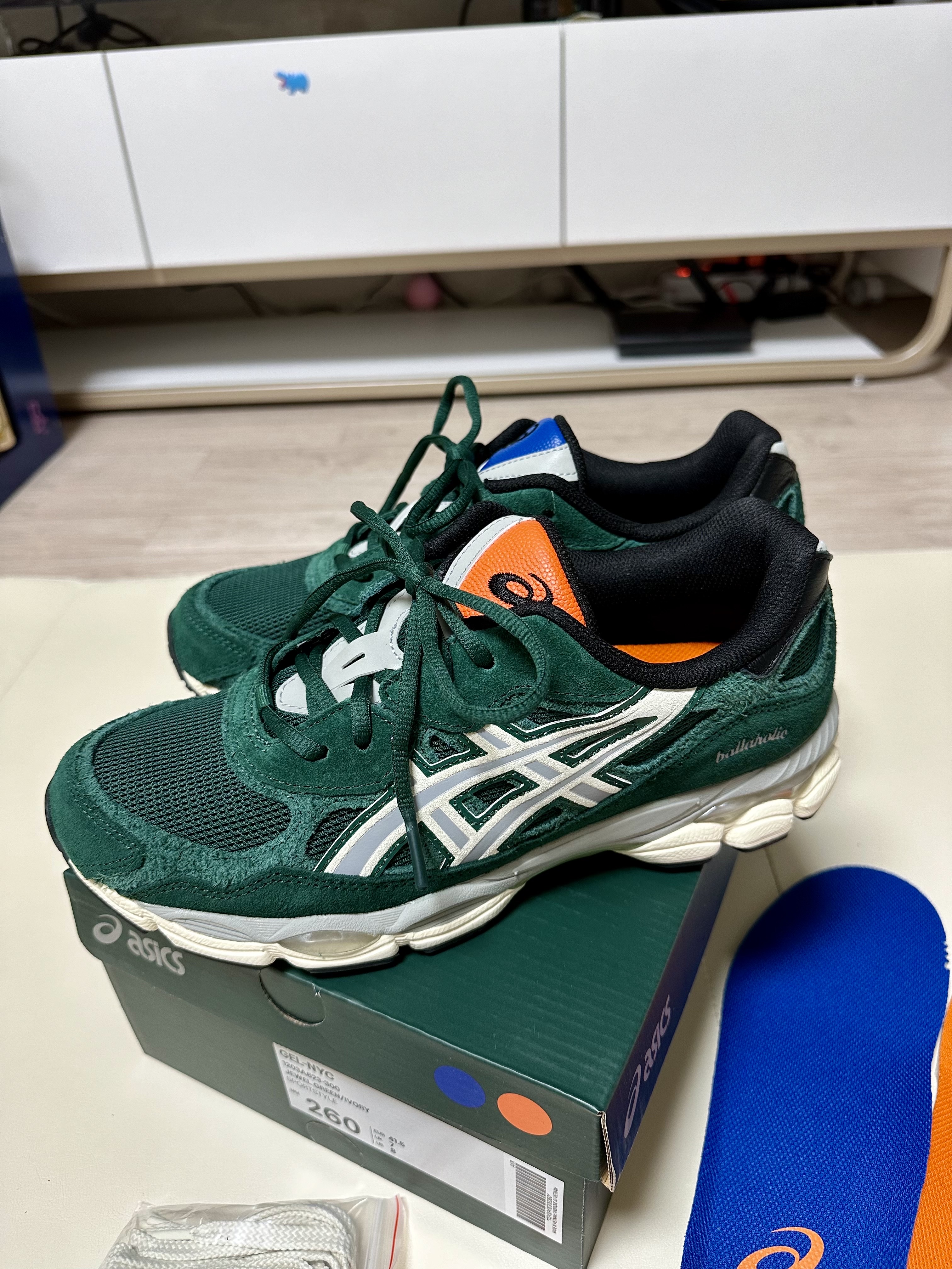 Asics x Ballaholic Gel-NYC Jewel Green Ivory 착용 스타일 - 1