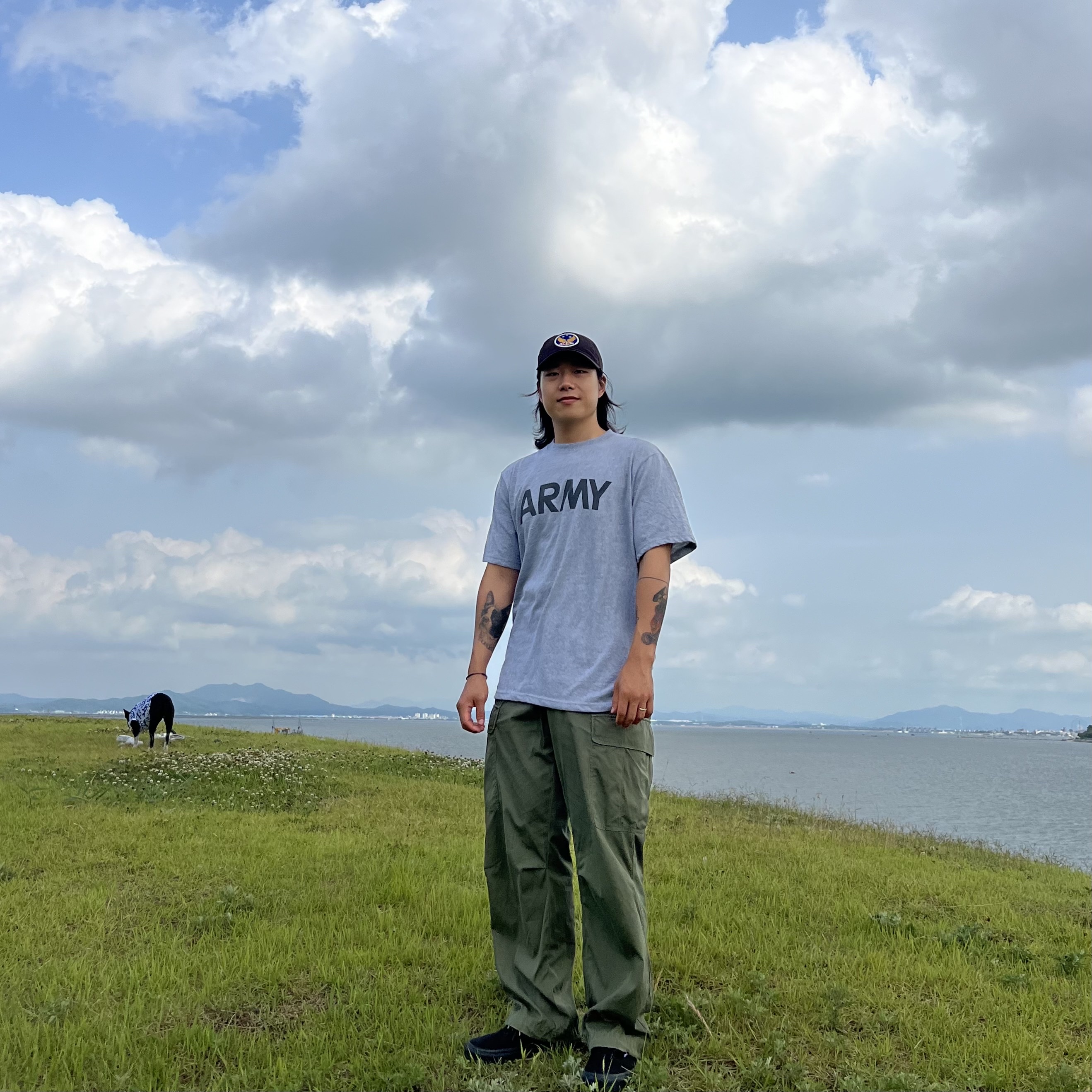 Ciota Jungle Fatigue Pants Olive 착용 스타일