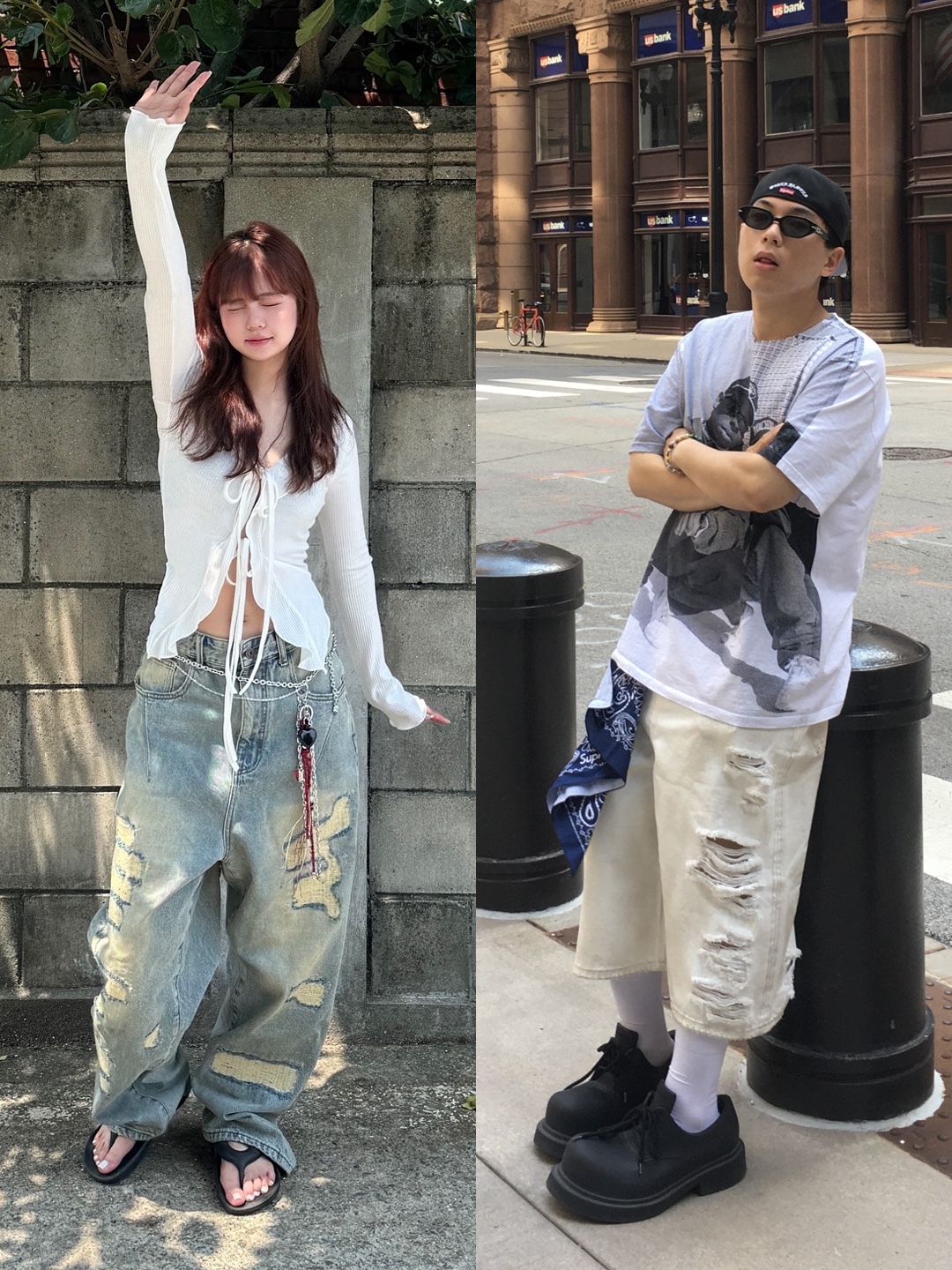 Adidas Tobacco Pantone Mesa, New Balance x Worksout Rebound Summer Exclusive Black 착용 스타일 - 3