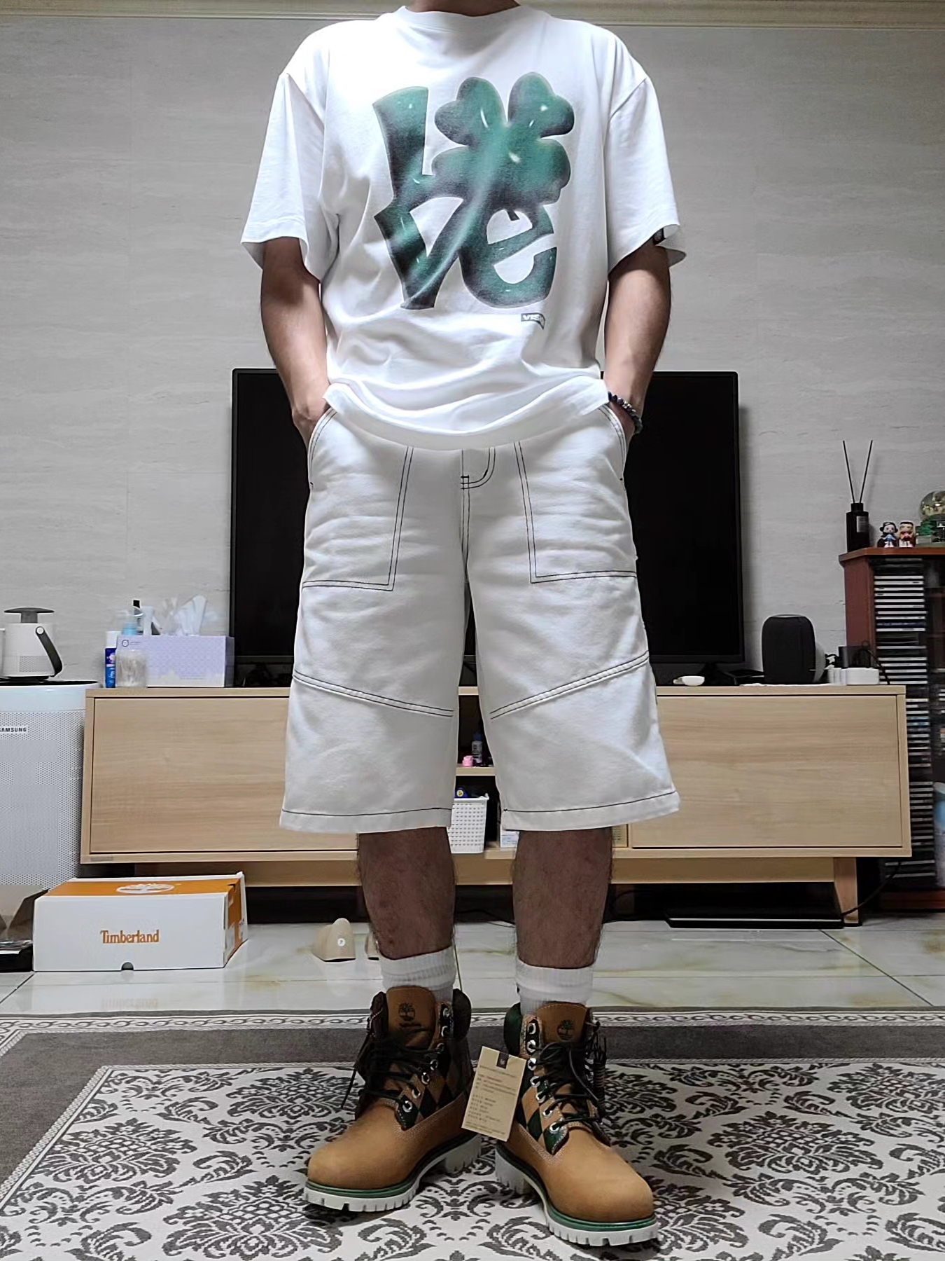 KASINA x Timberland 6 In Premium Vibram GTX Wheat 착용 스타일 - 4