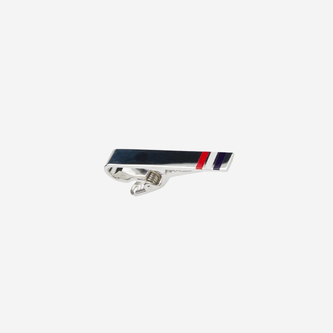 Thom Browne Classic Horizontal Tie Bar White Blue 상세 이미지 1