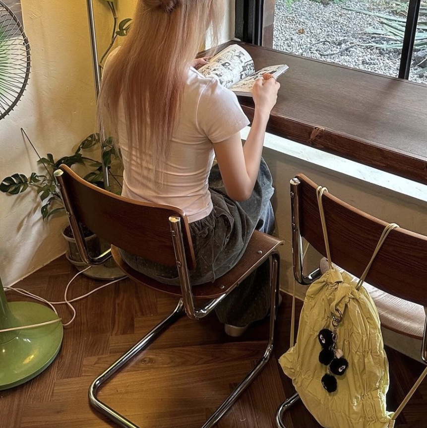 ACOC Tiered Banding Backpack Black, ACOC Tiered Banding Backpack Lime Lemon 착용 스타일
