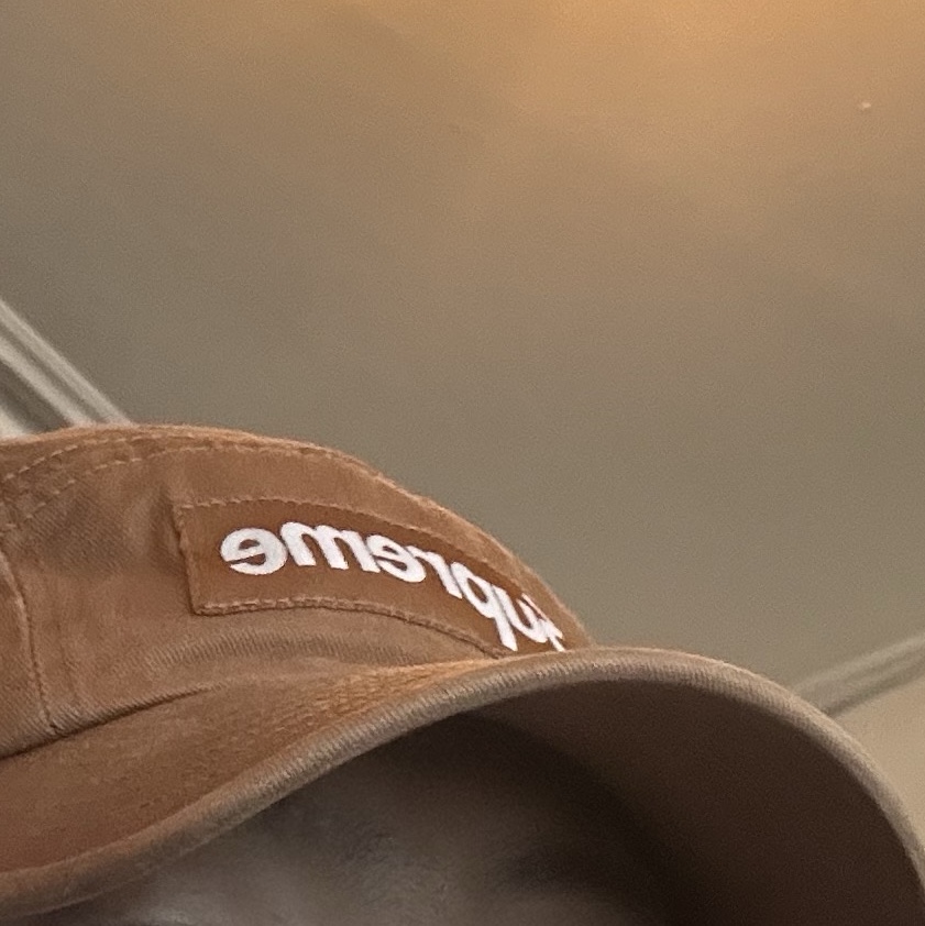 Supreme Washed Chino Twill Camp Cap Brown - 23SS 착용 스타일