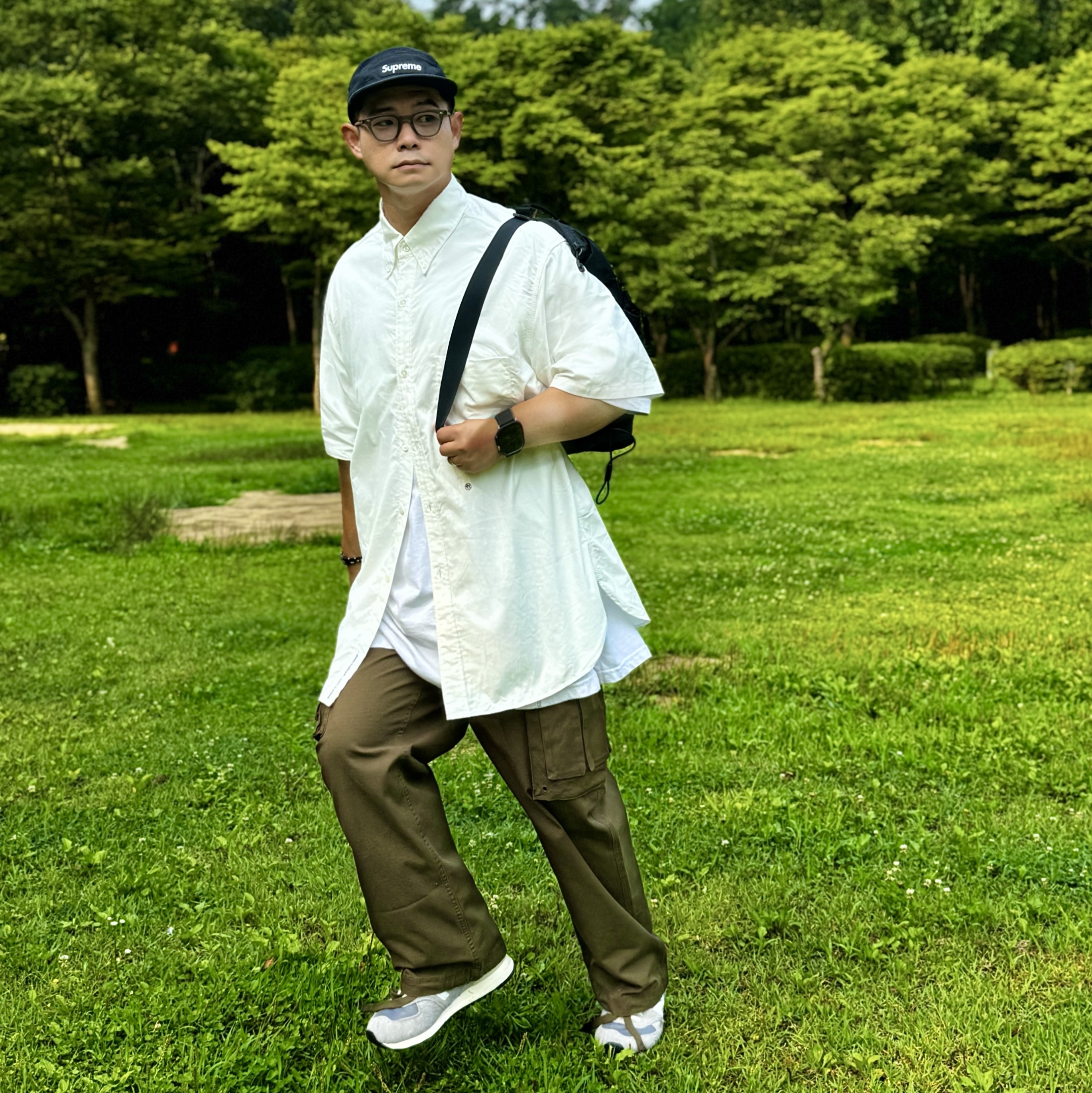 Supreme Washed Chino Twill Camp Cap Black - 24SS, The Guys X Lacitpo USGI 1. FIELD 착용 스타일 - 5
