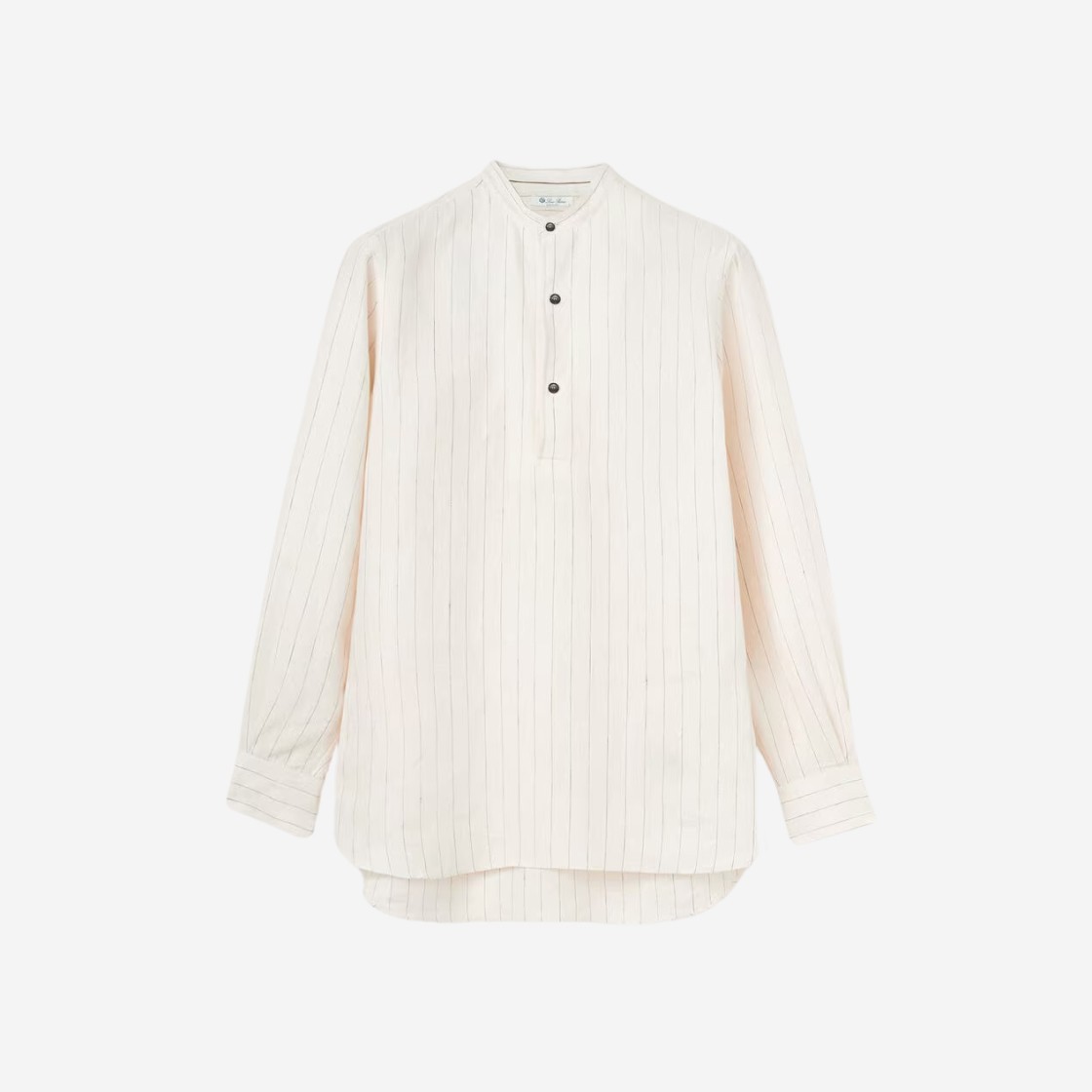 Loro Piana Elia Polo Linen Shirt Soft White Stripes 상세 이미지 1