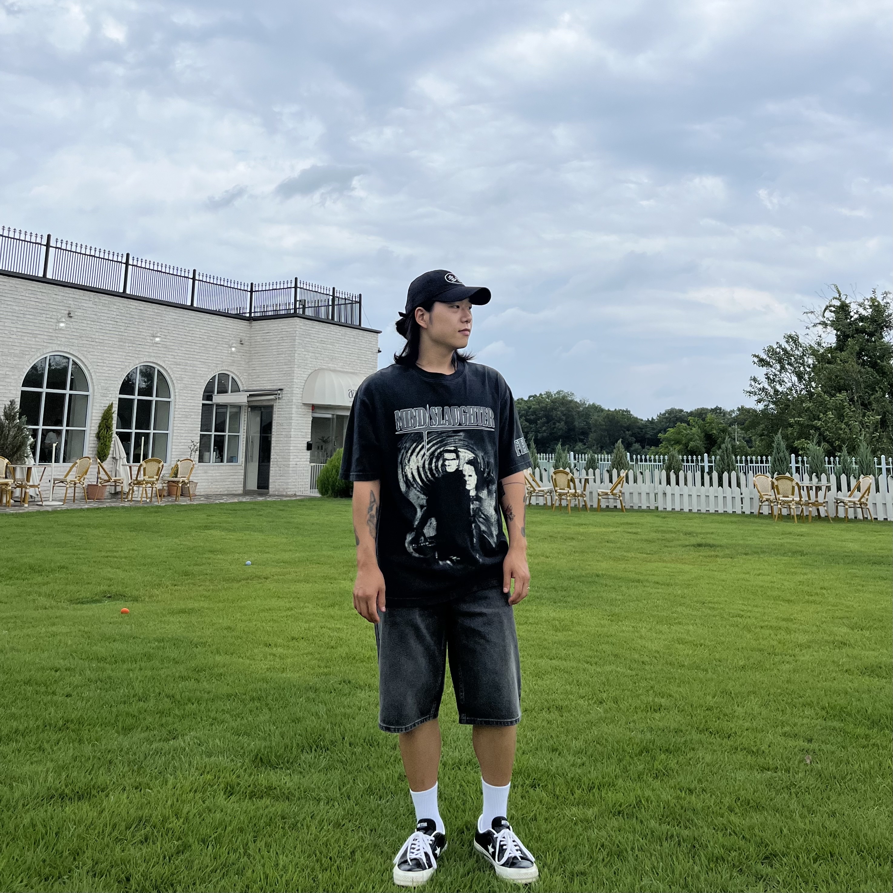 Dada Student Cap Black 착용 스타일
