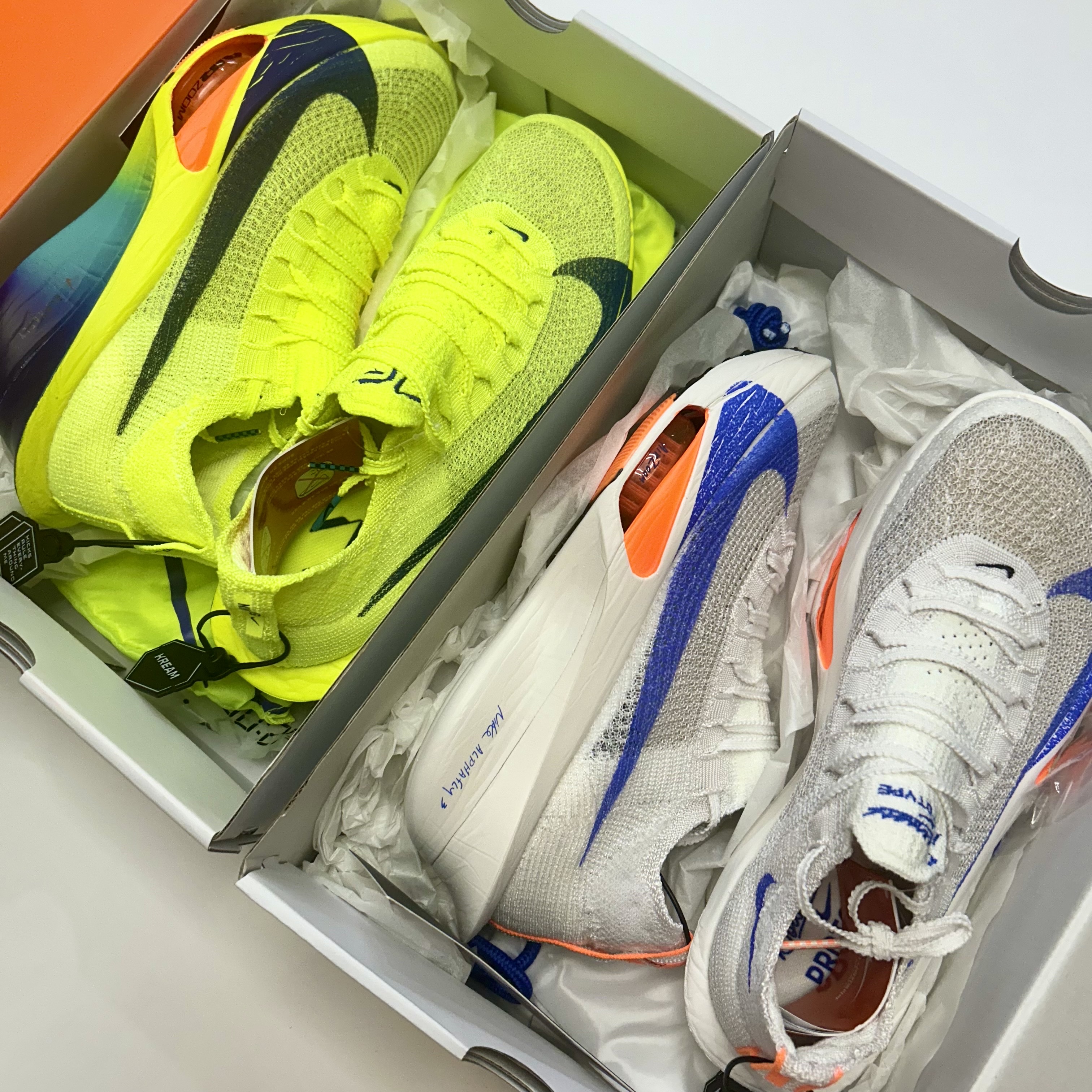 Nike Air Zoom Alphafly Next% 3 Blueprint, Nike Air Zoom Alphafly Next% 3 Volt 착용 스타일 - 2