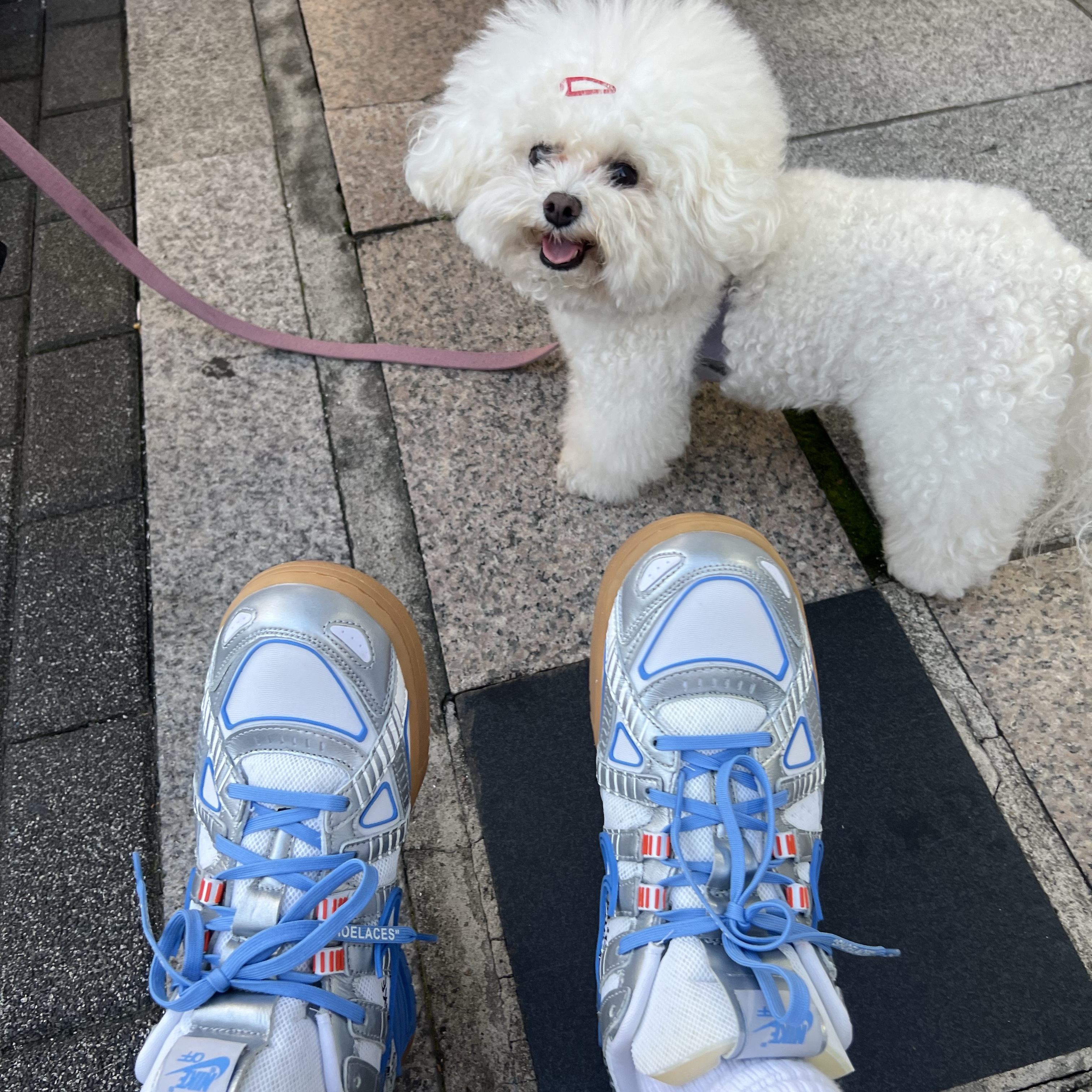 Nike x Off-White Air Rubber Dunk University Blue 착용 스타일 - 2