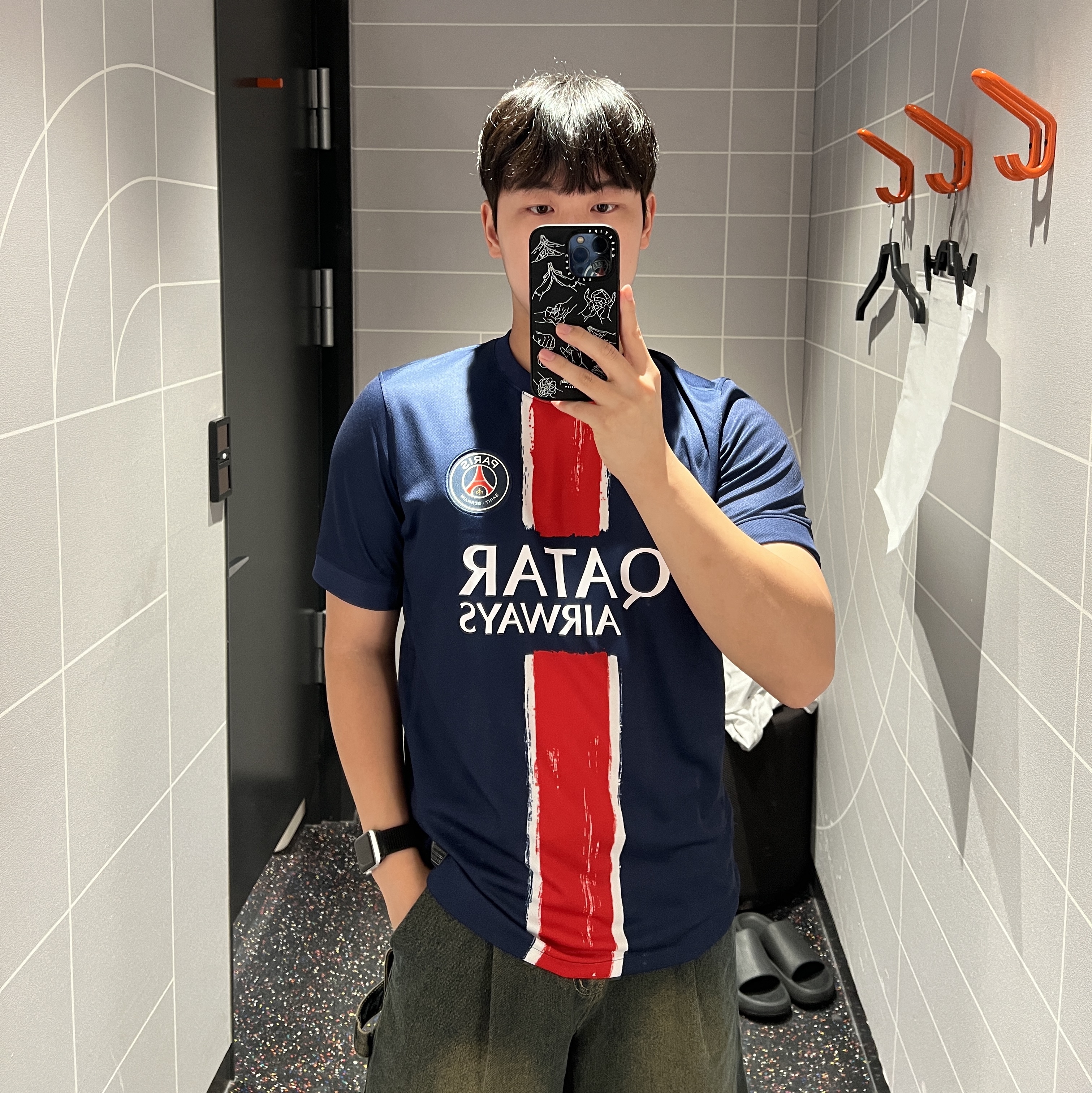 Nike Paris Saint-Germain 2024/25 Dri-Fit Stadium Home Replica Jersey Midnight Navy (Non Marking Ver.) 착용 스타일